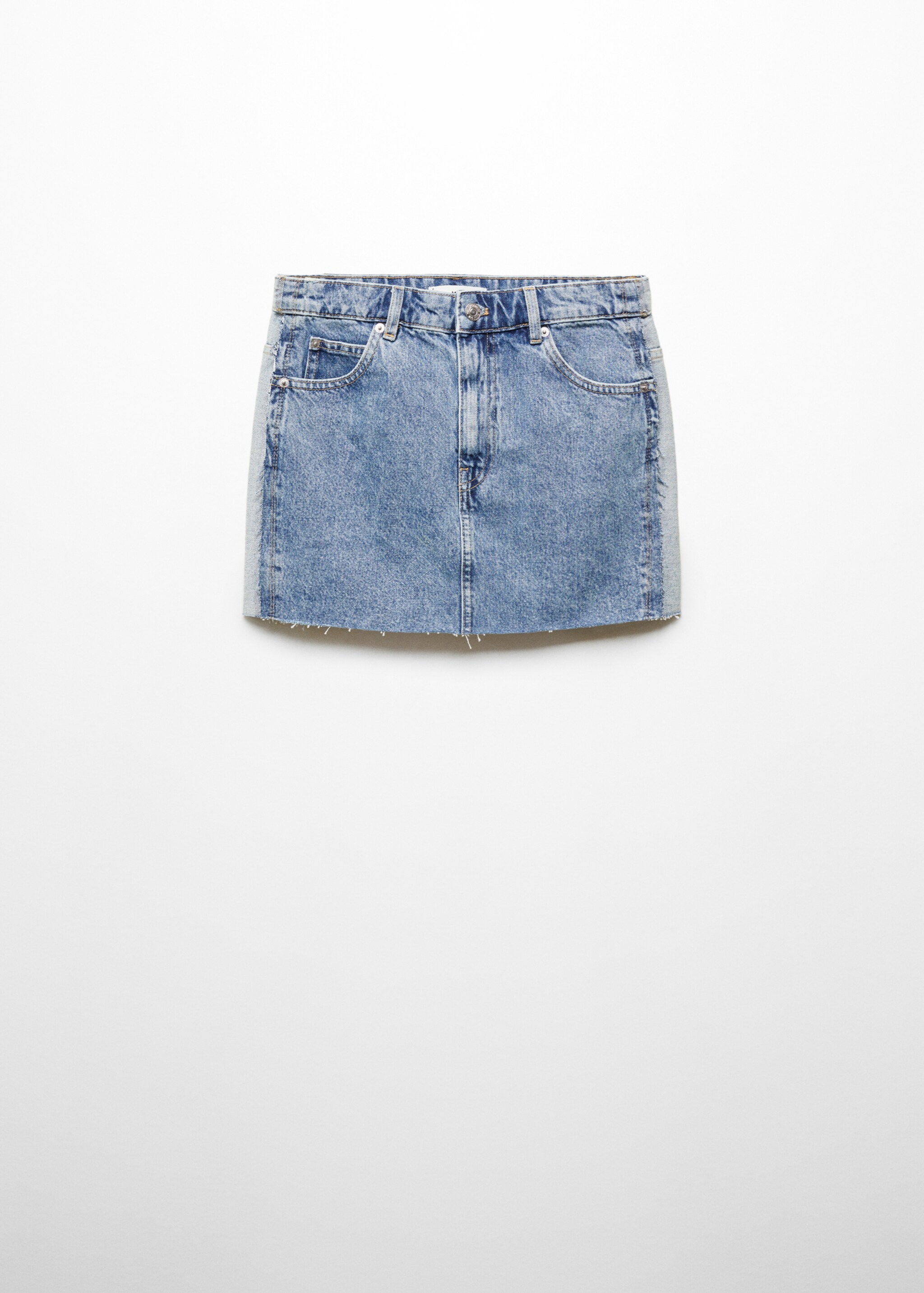 Two-tone denim mini-skirt - Article without model
