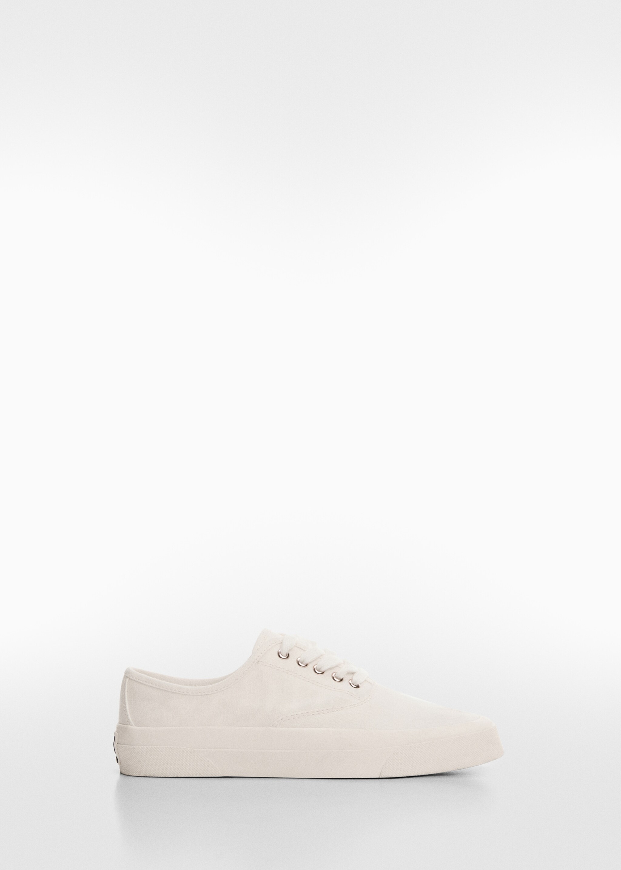 Canvas laced sneakers - Article without model, White. Ref: 67076342-00.