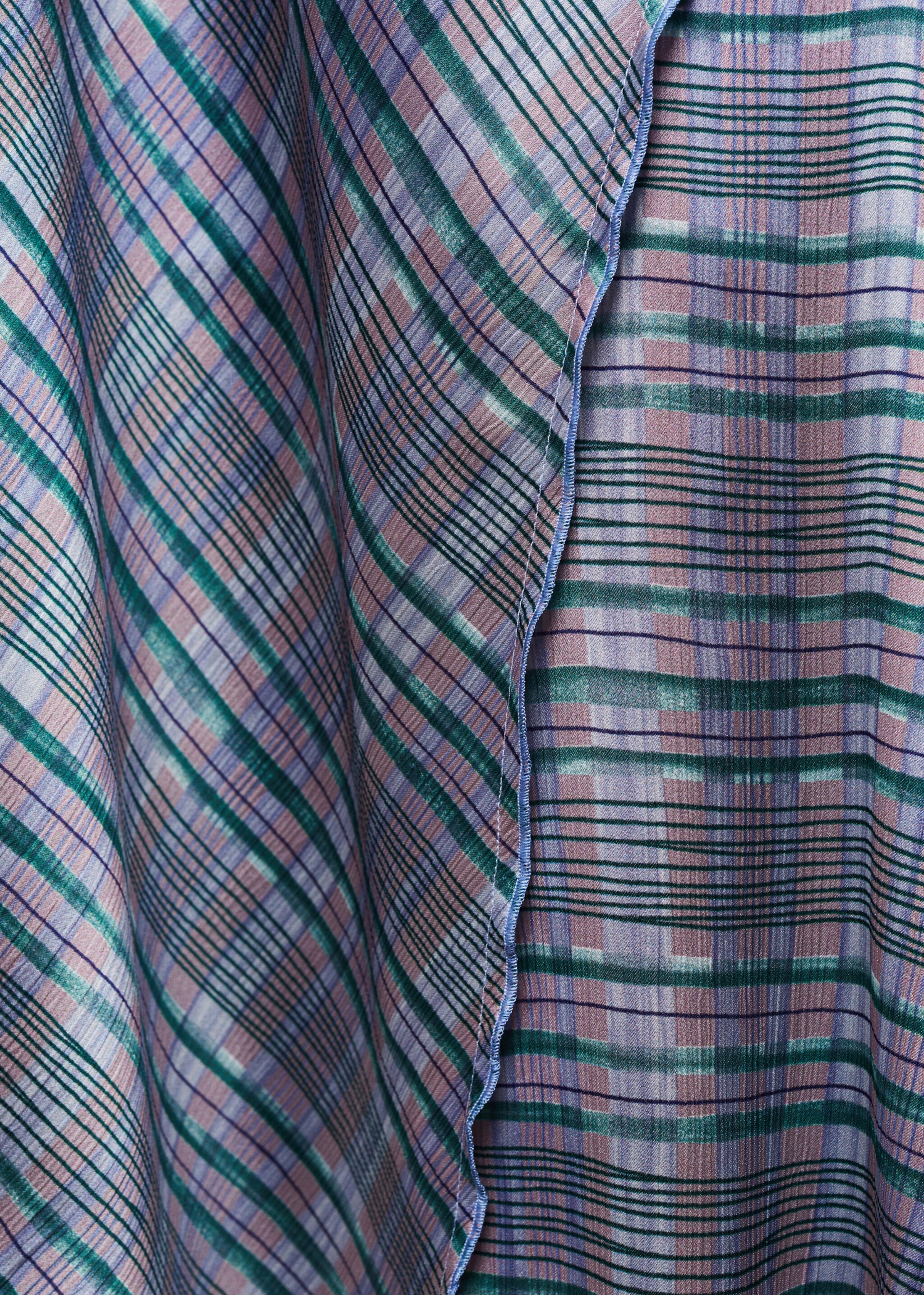 Satin check midi-skirt - Details of the article 8