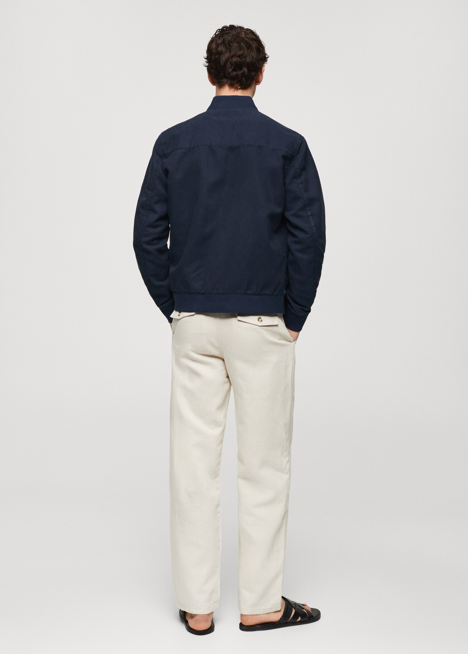 Blouson bomber Lyocell lin - Verso de l’article