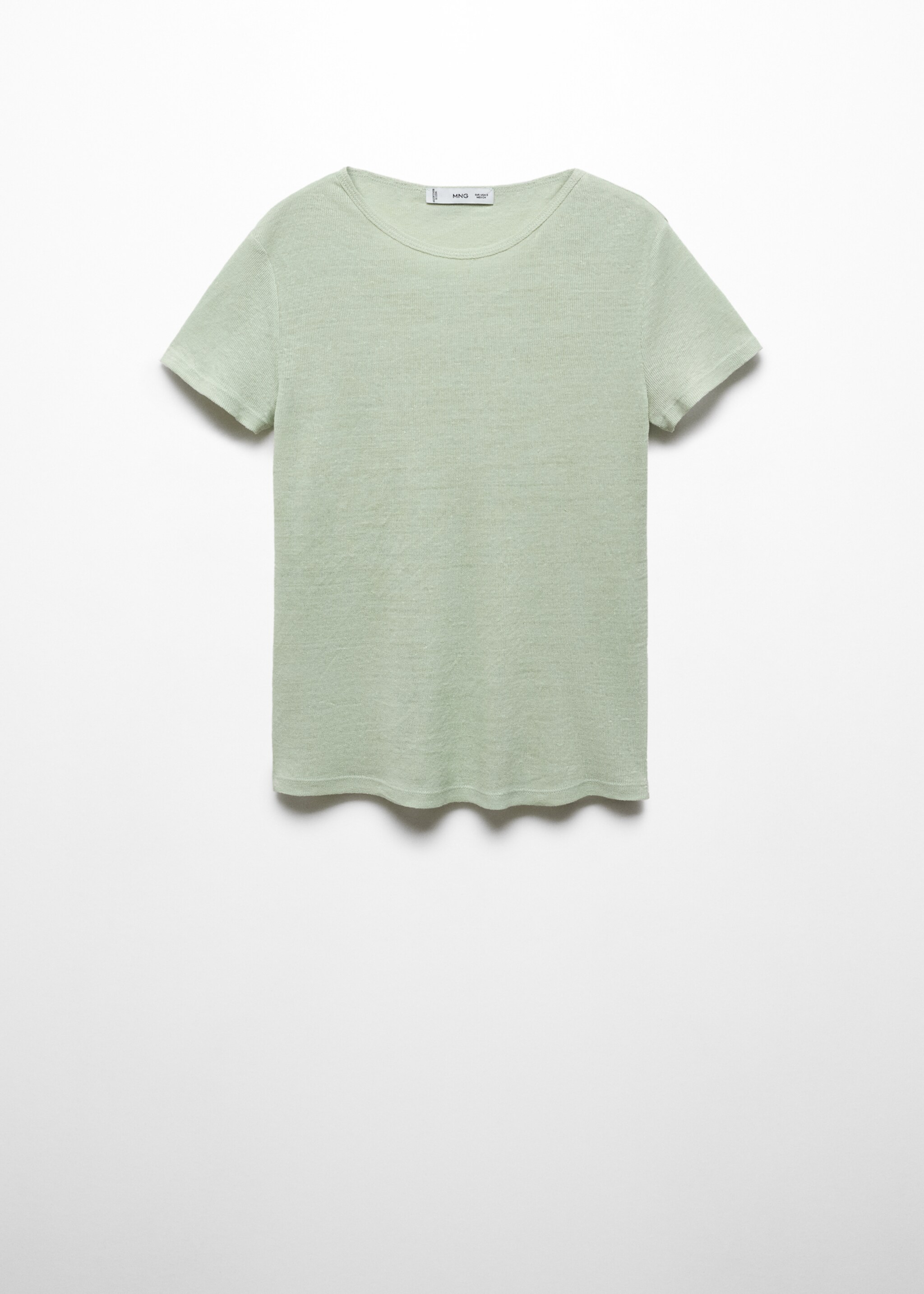 Short-sleeved linen t-shirt - Article without model