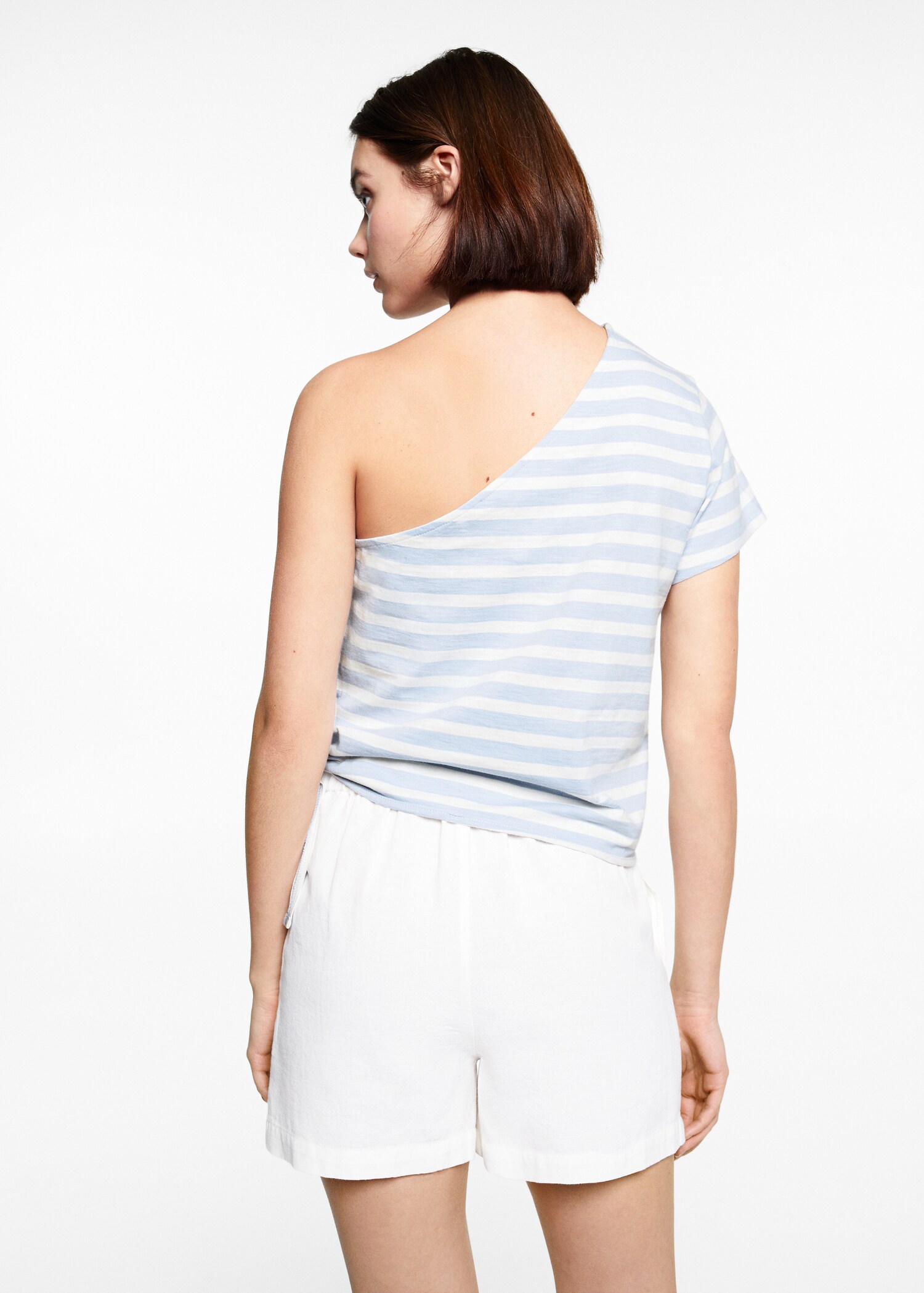 Asymmetrical t-shirt with bow - Reverse of the article