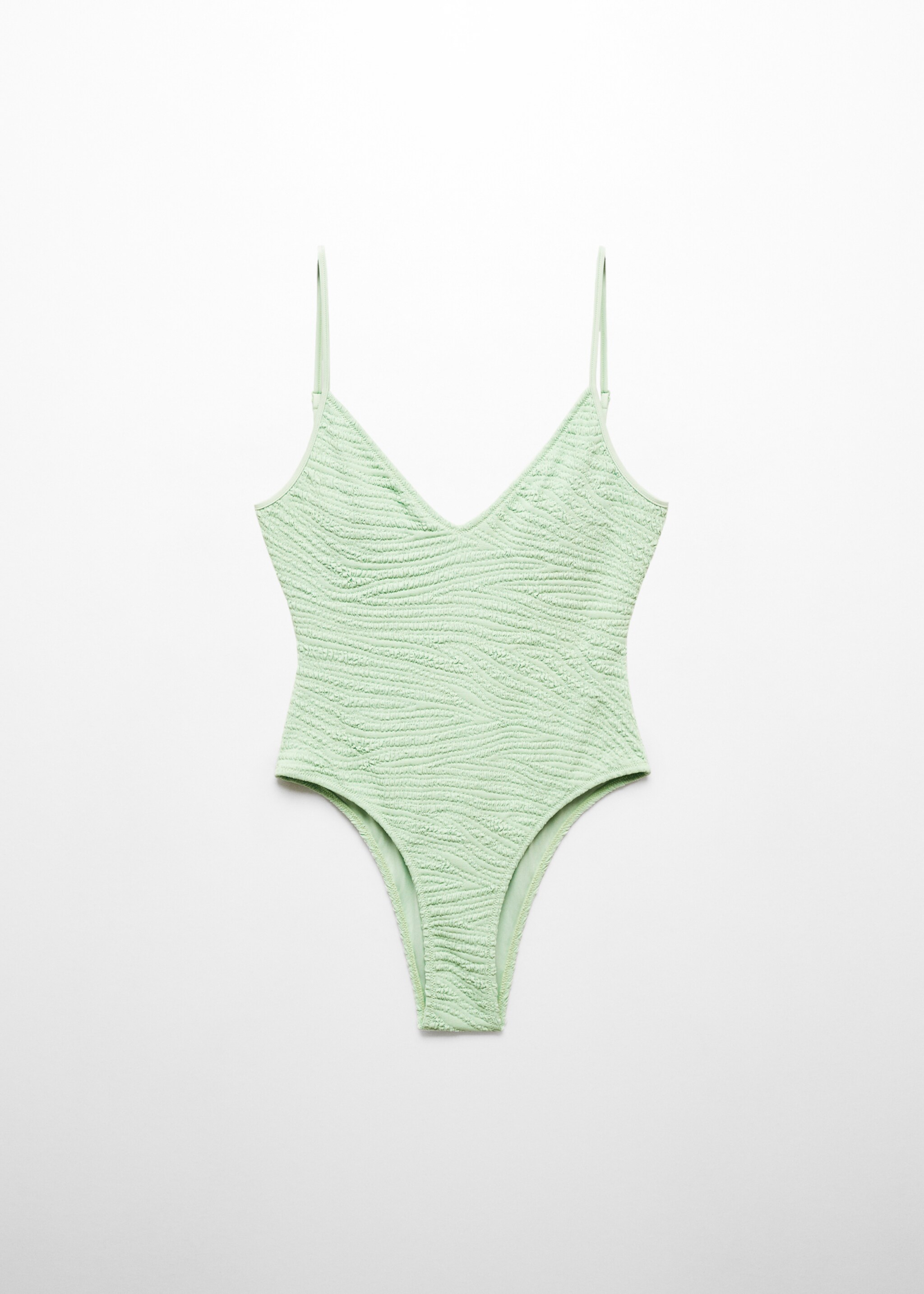 Textured swimsuit with adjustable straps - Article without model