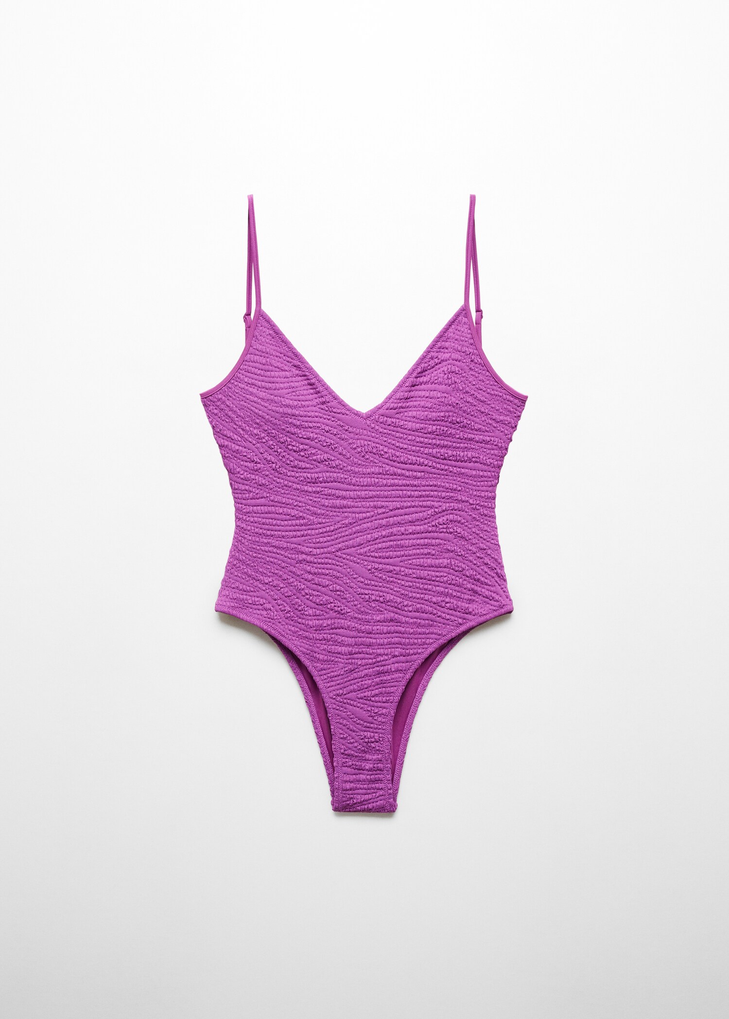 Textured swimsuit with adjustable straps - Article without model