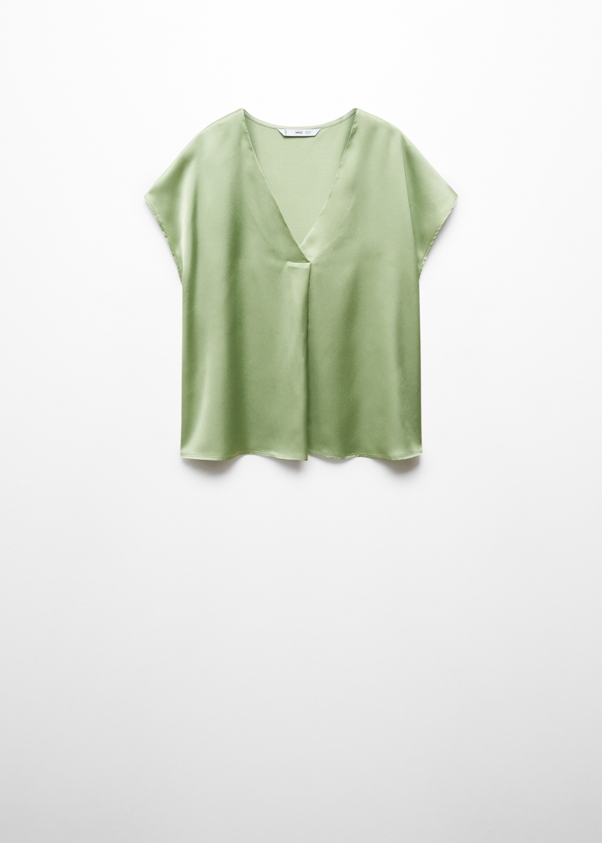 Tricou satinat cu decolteu în V - Articol fără model