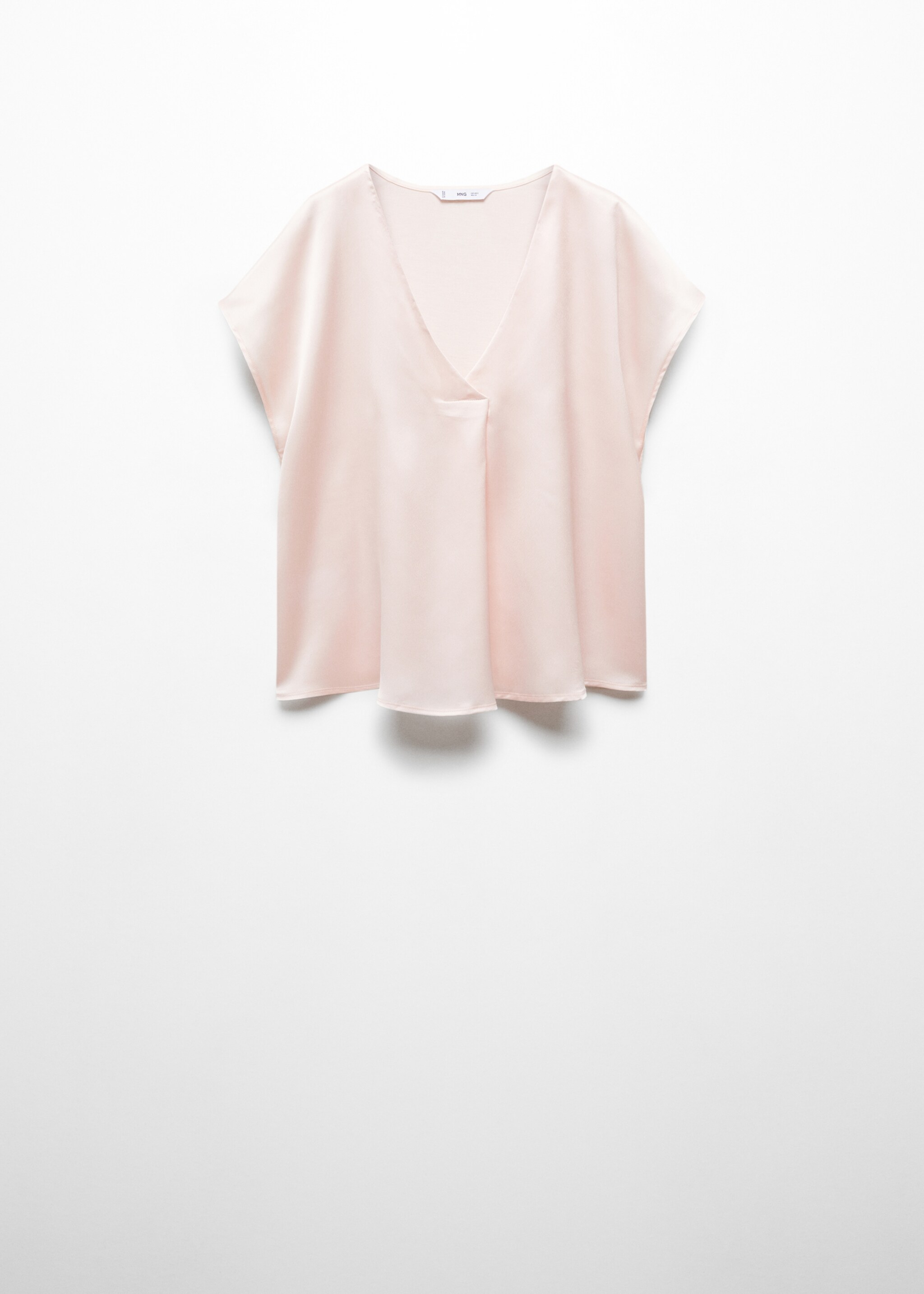 Satin V-neck t-shirt - Article without model
