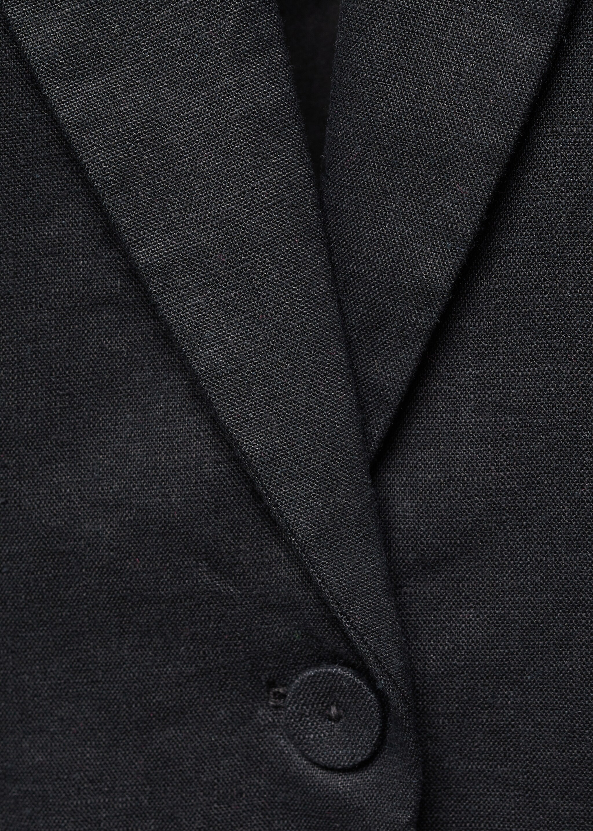 100% linen suit jacket - Details of the article 8, Black. Ref: 67077112-00.