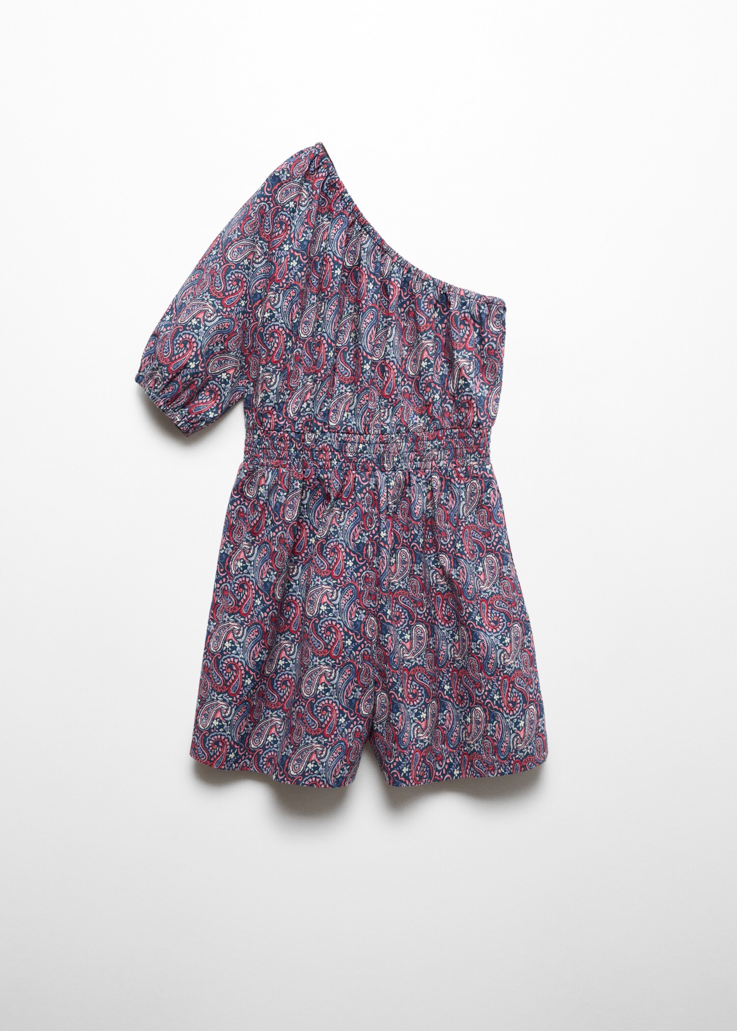 Paisleymönstrad asymmetrisk jumpsuit - Artikelns baksida