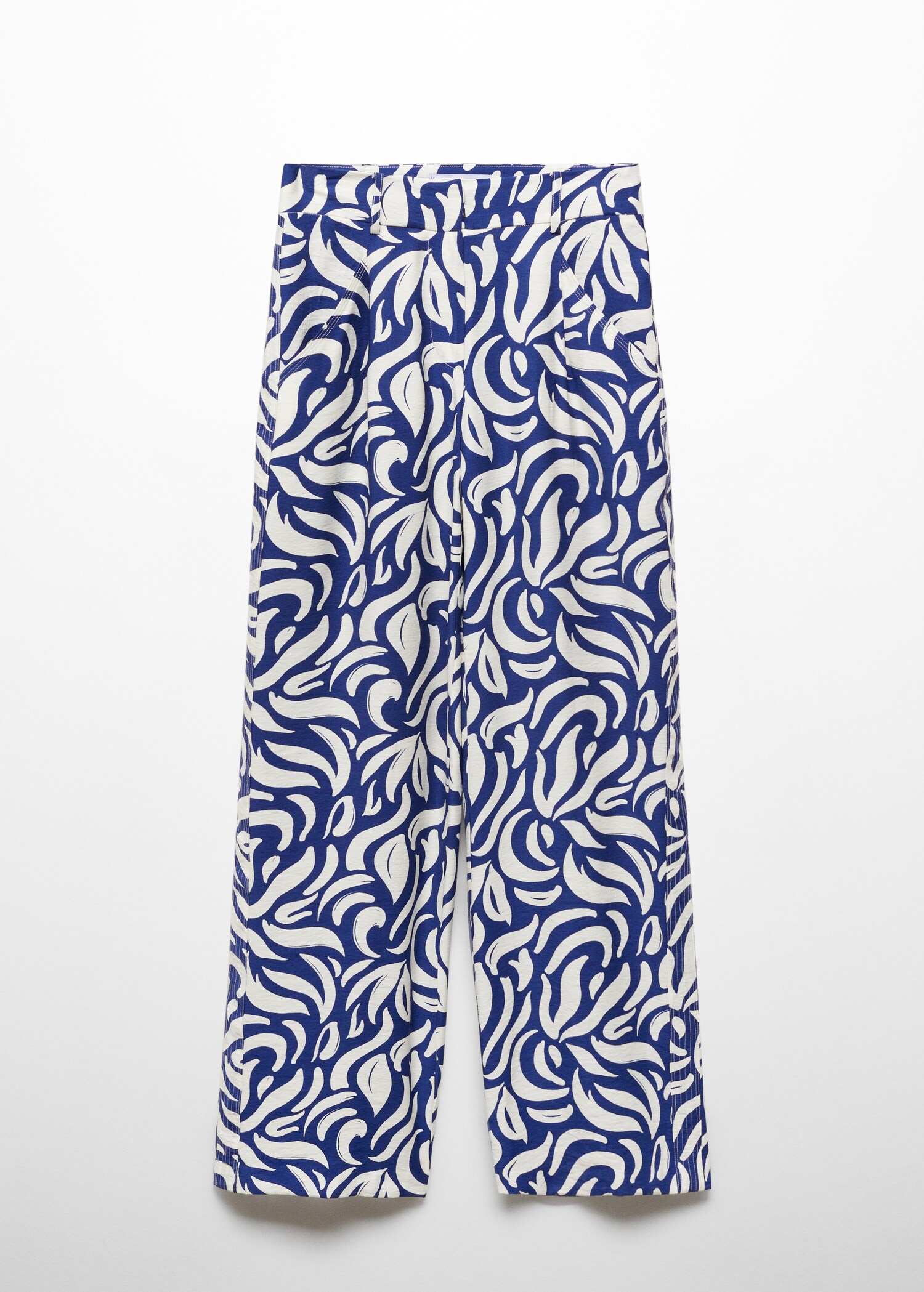 Gemusterte Wideleg-Bundfaltenhose - Artikel ohne Model