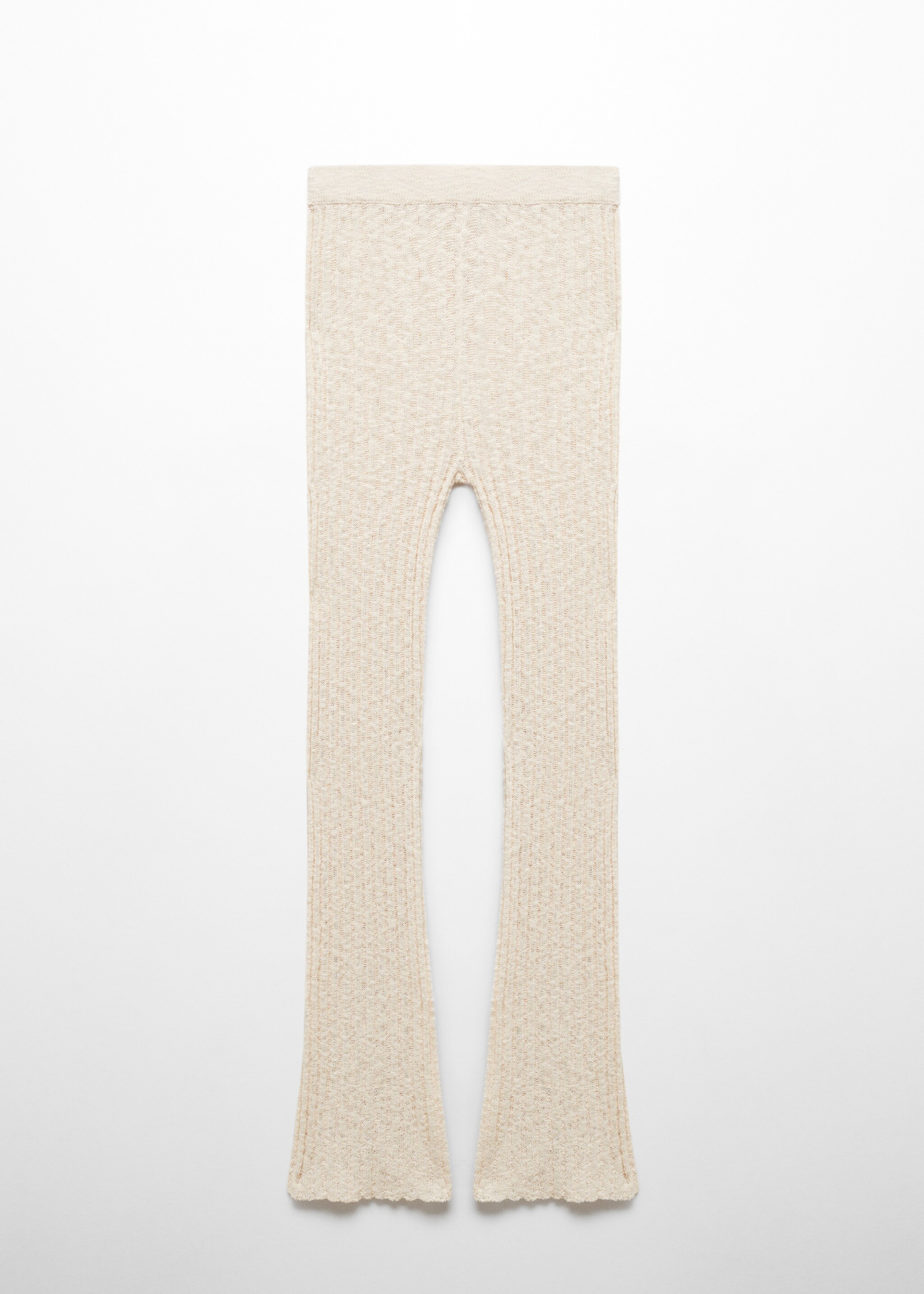 Flared ribbed knitted trousers - Article without model