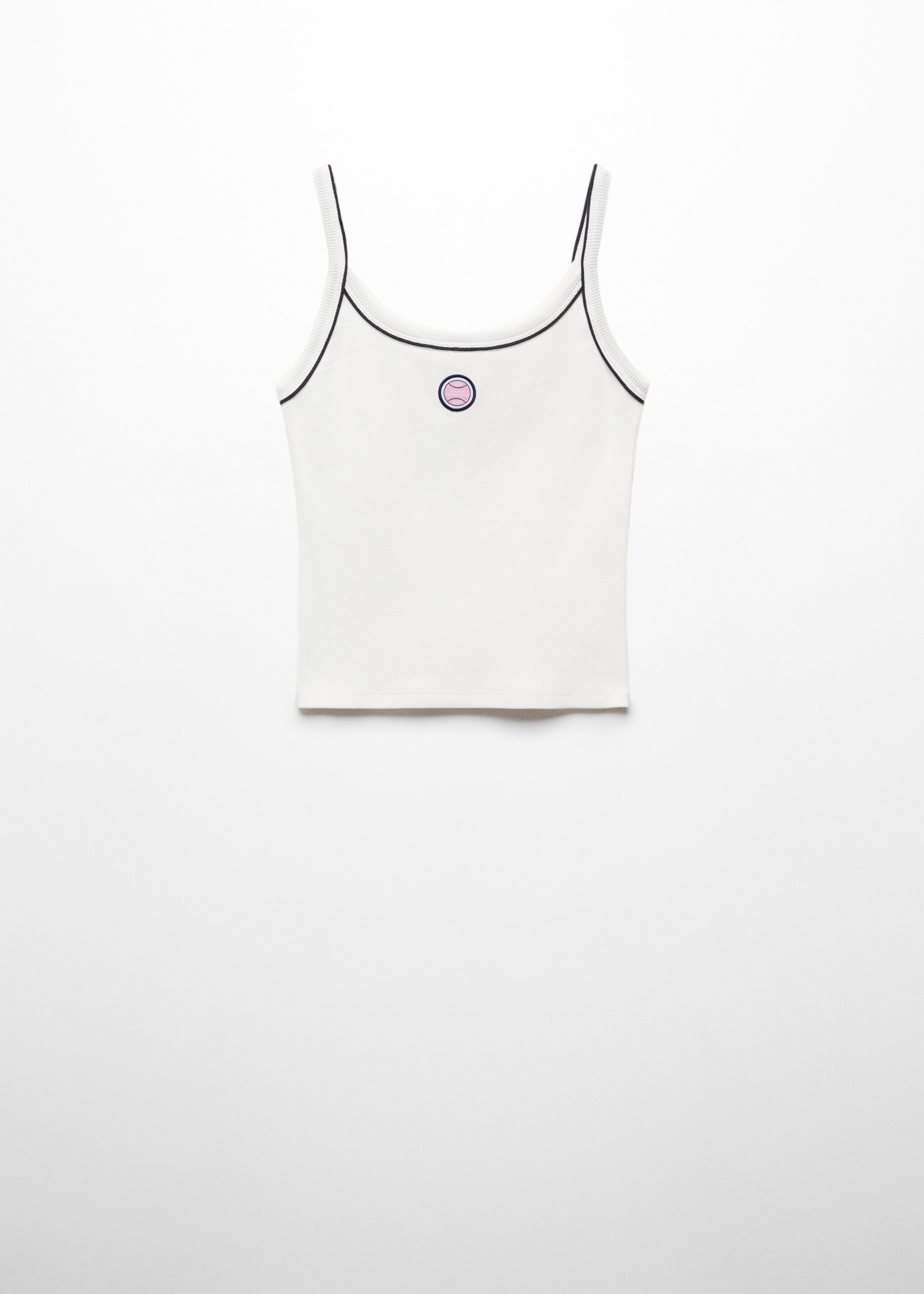 Ribbed strap top - Article without model, White. Ref: 67077144-00.