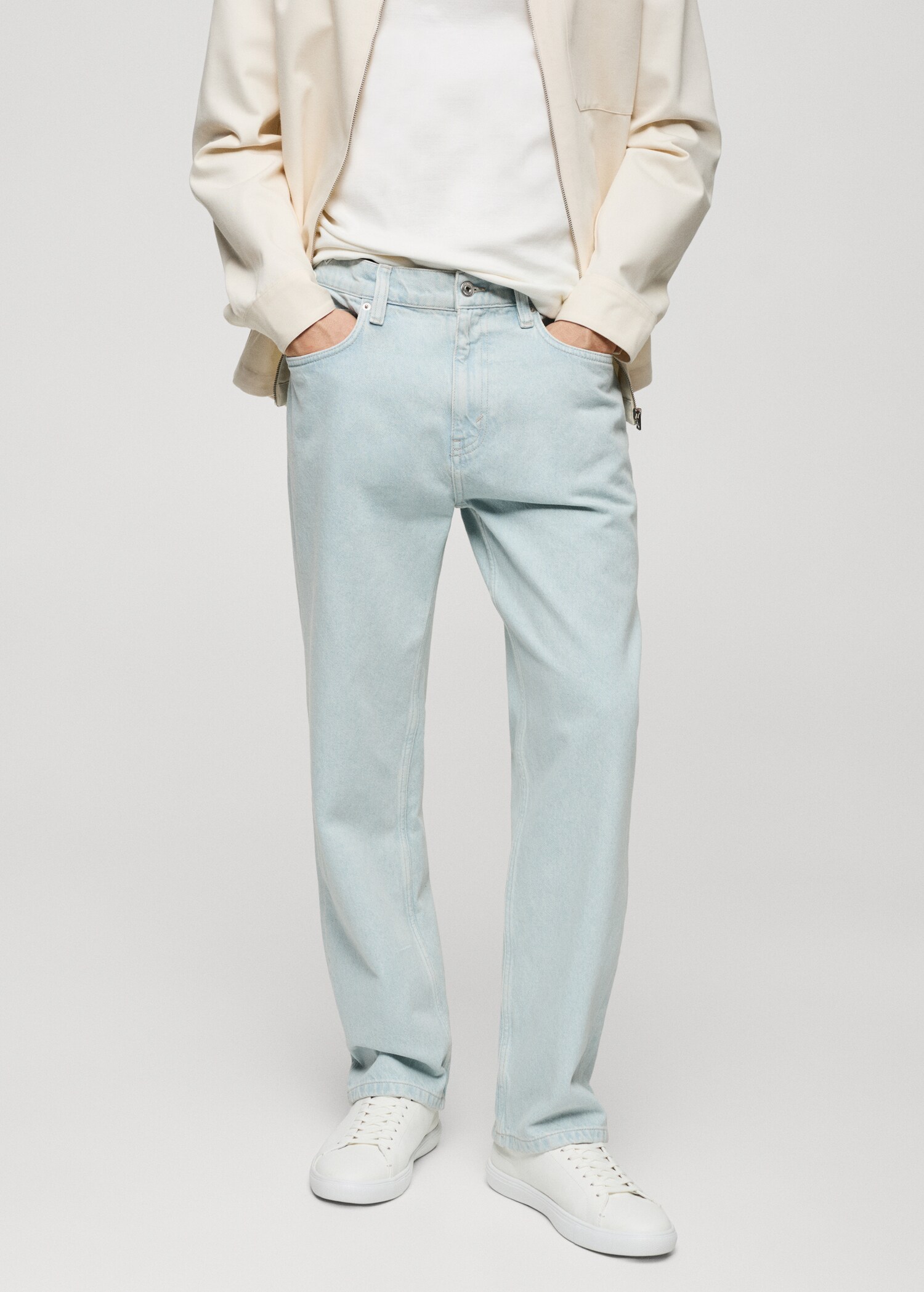 Relaxed-Fit-Jeans mit Washed-Effekt - Mittlere Ansicht