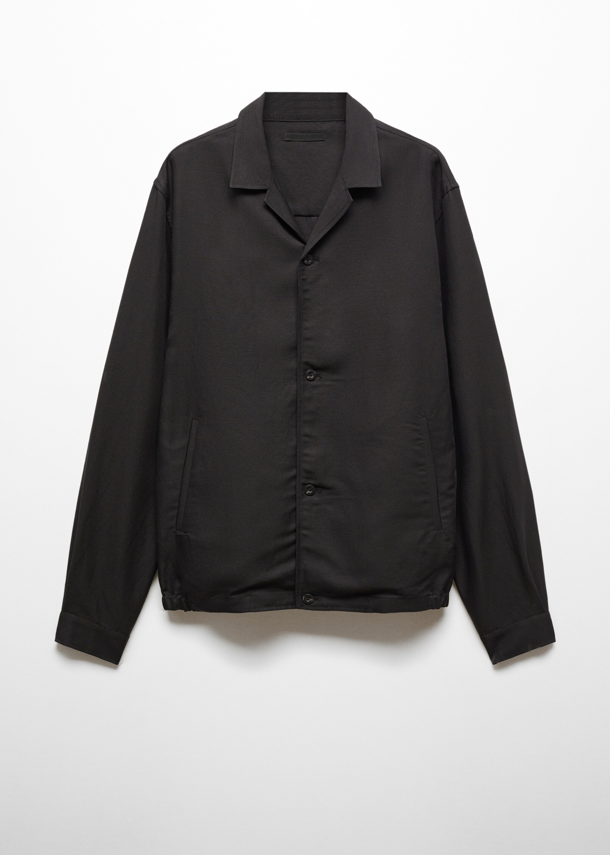 Sobrecamisa slim fit com mistura de linho - Artigo sem modelo