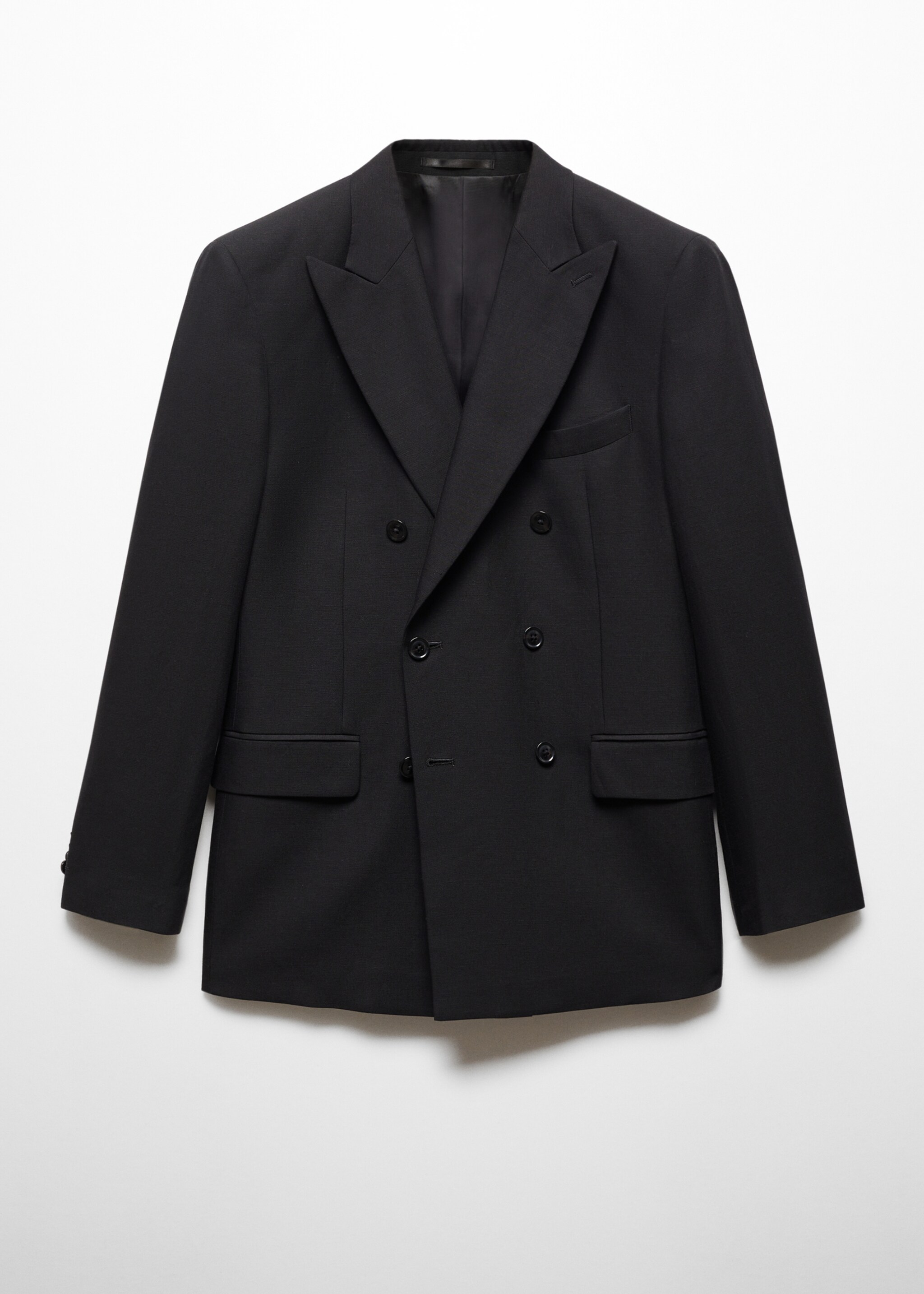 Linen lyocell double-breasted suit jacket - Article without model