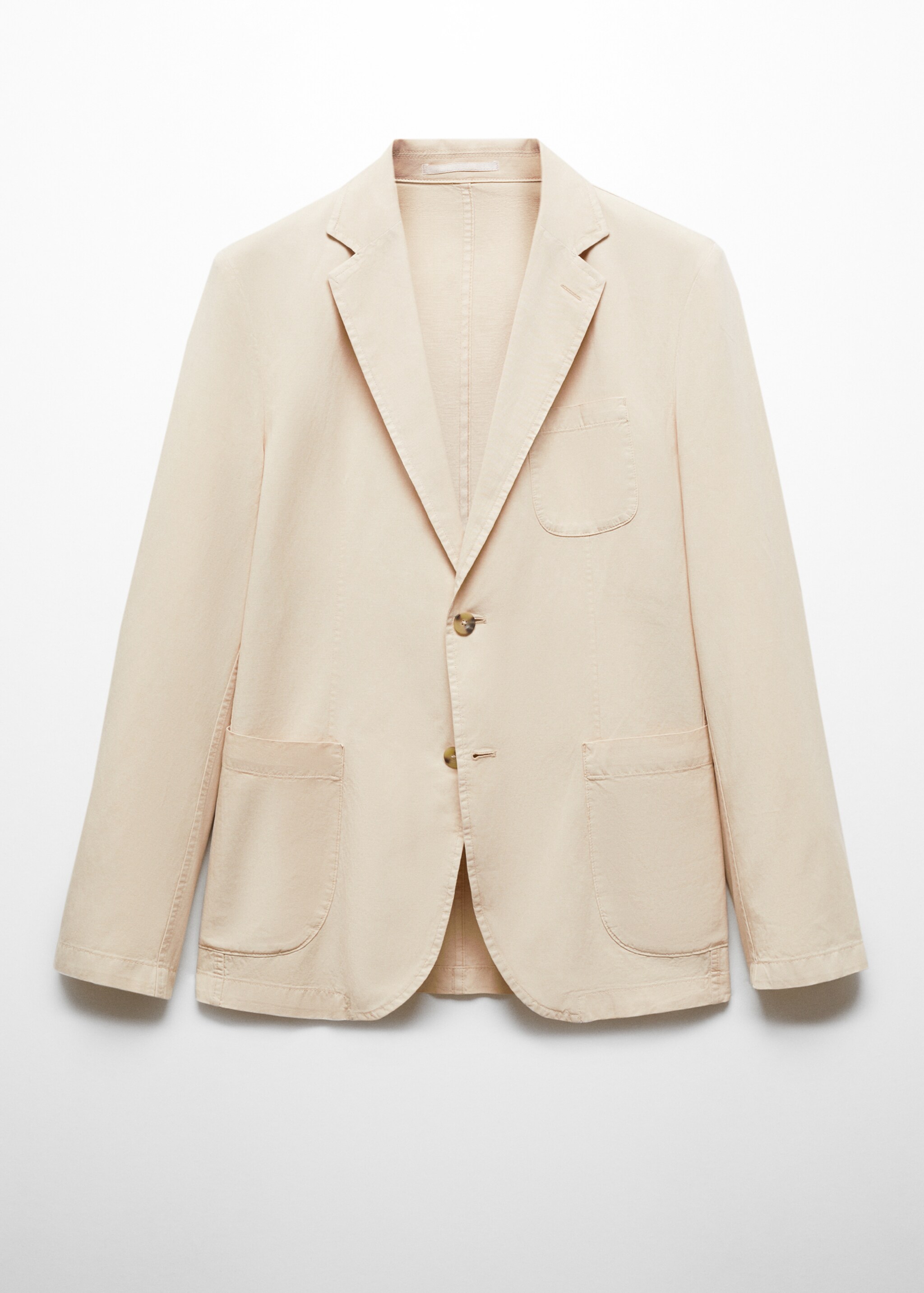 Slim fit linen cotton-blend blazer - Article without model