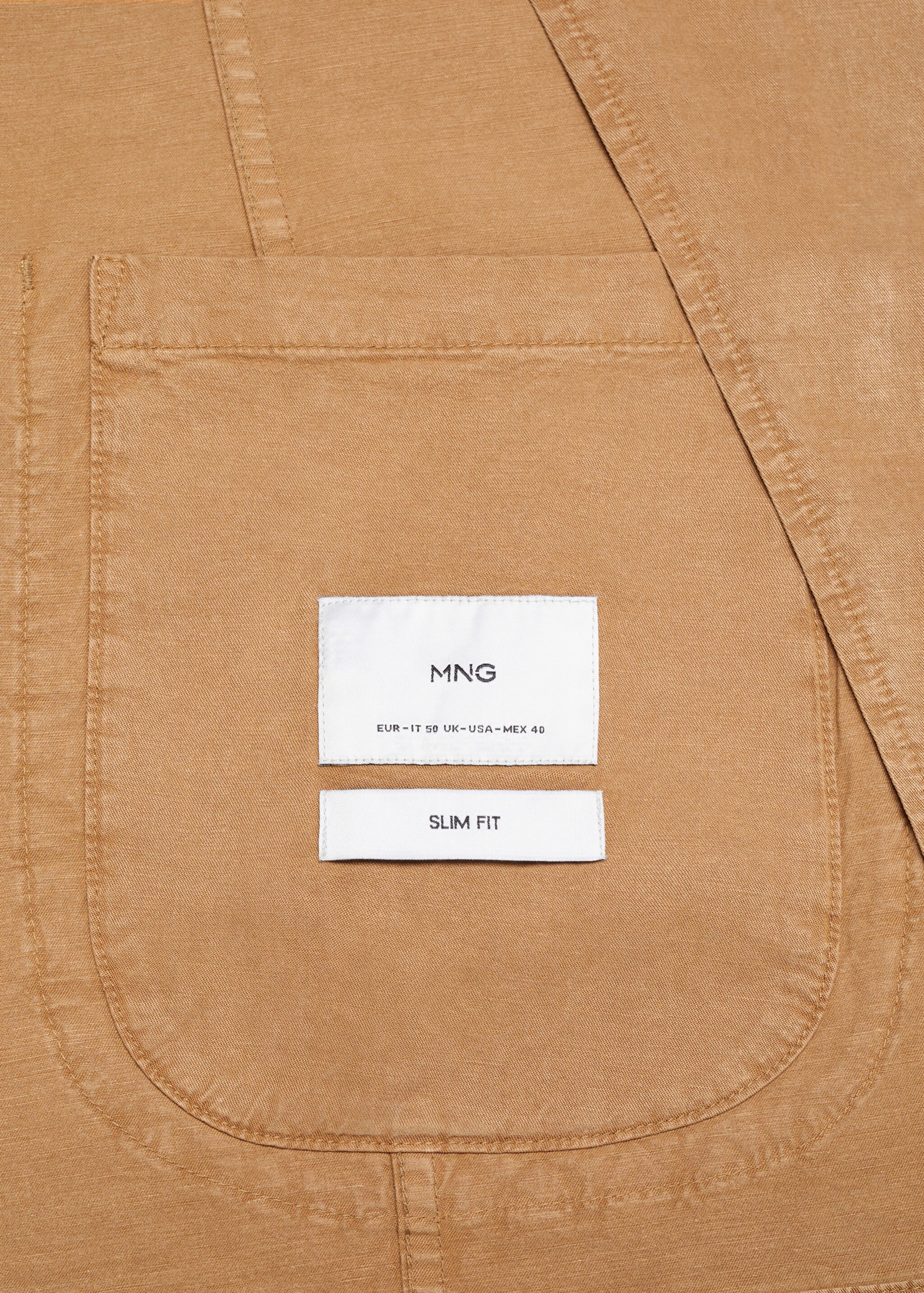 Slim fit sako od mješavine lana i pamuka - Detalji artikla 0