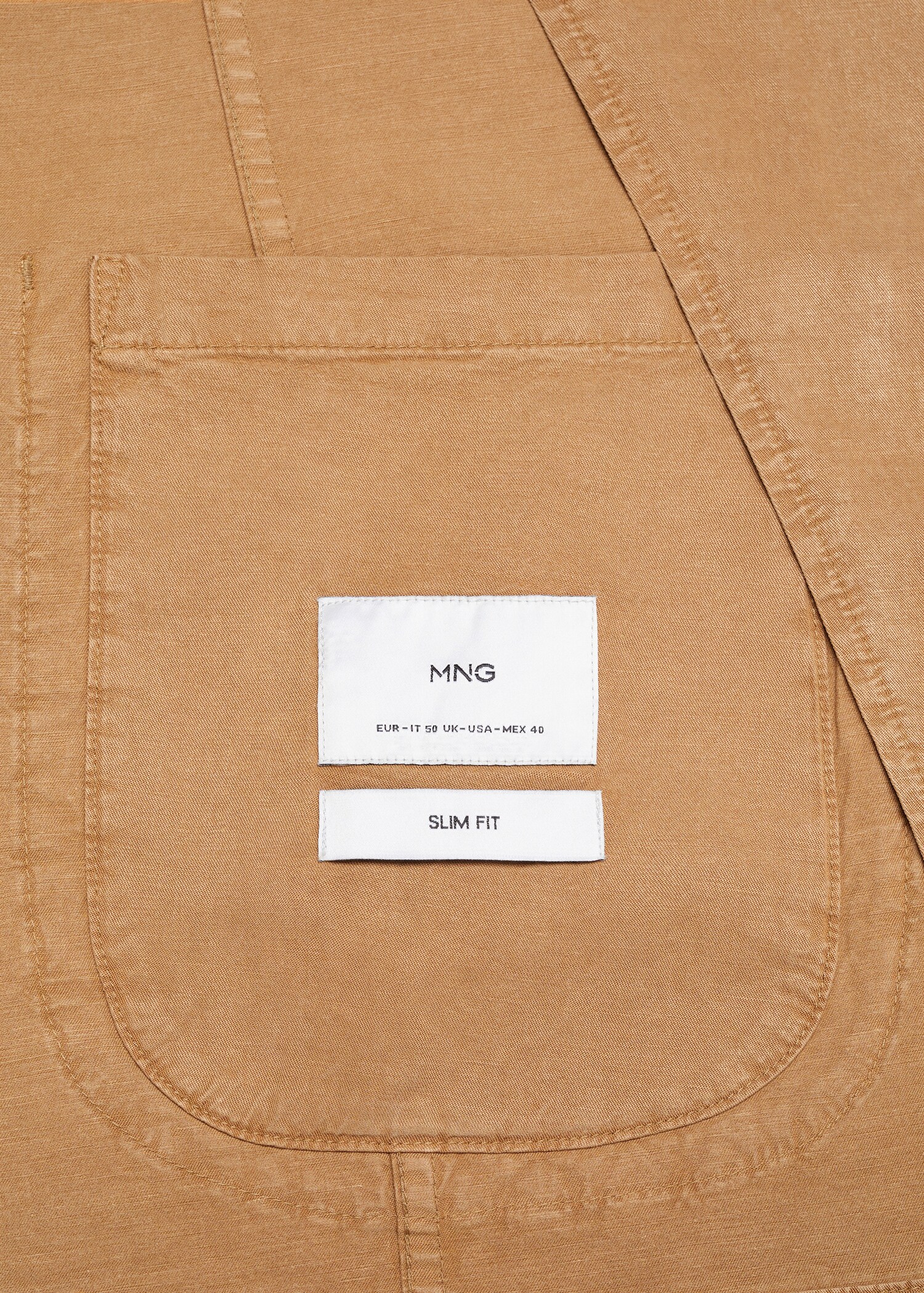 Kavaj slim fit linne/bomull - Detaljer om artikeln 0