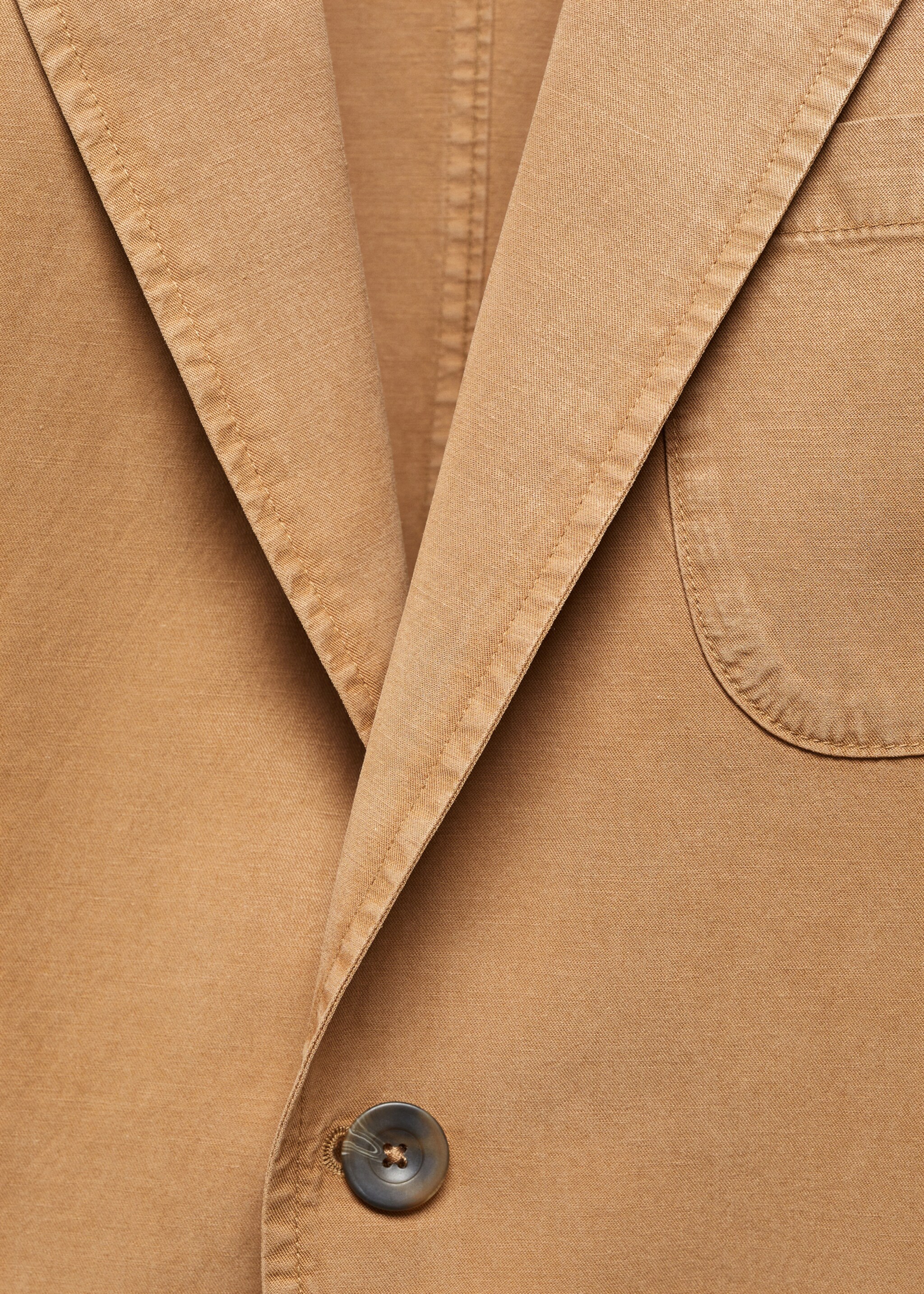 Slim fit sako od mješavine lana i pamuka - Detalji artikla 8