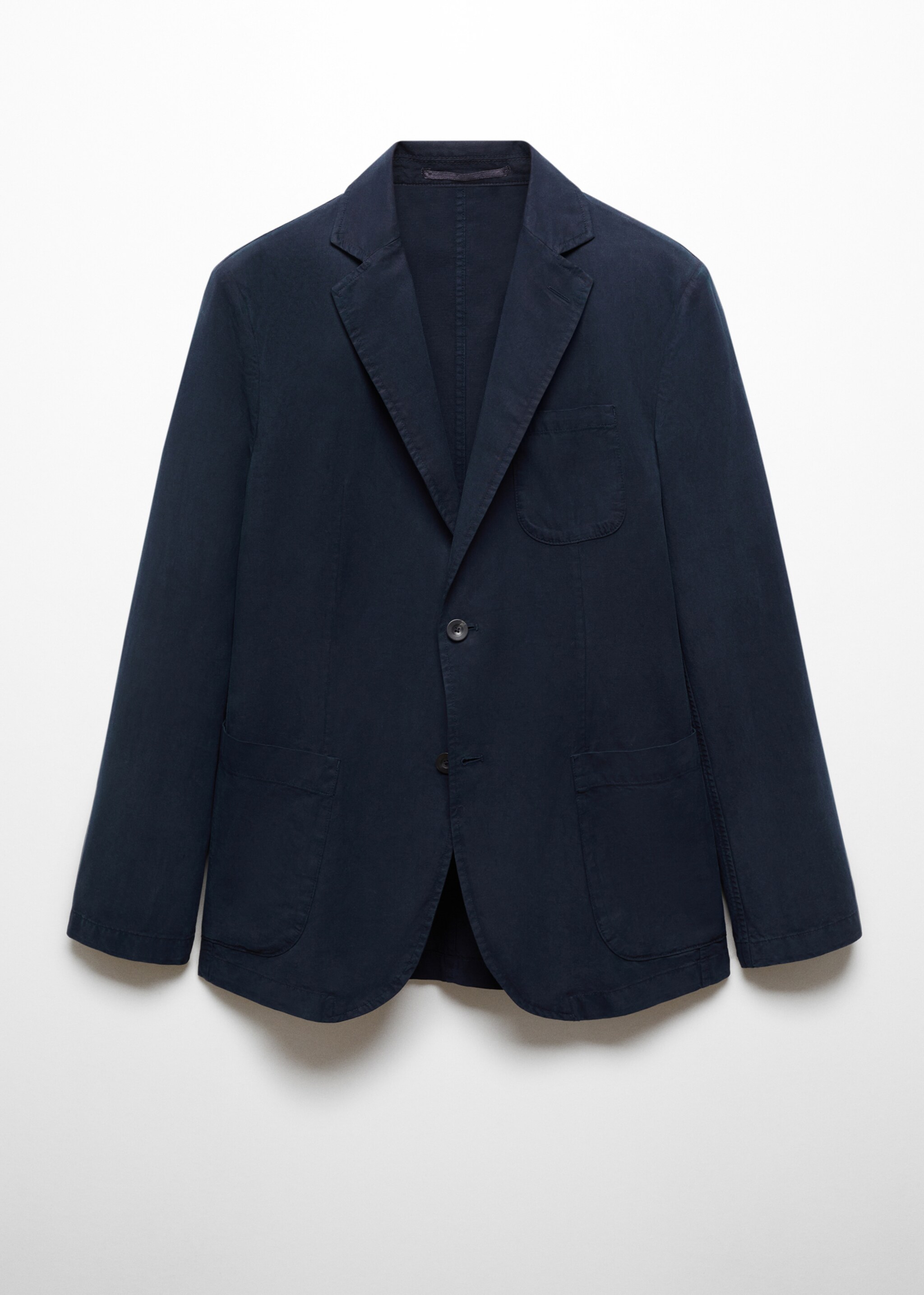 Slim fit linen cotton-blend blazer - Article without model