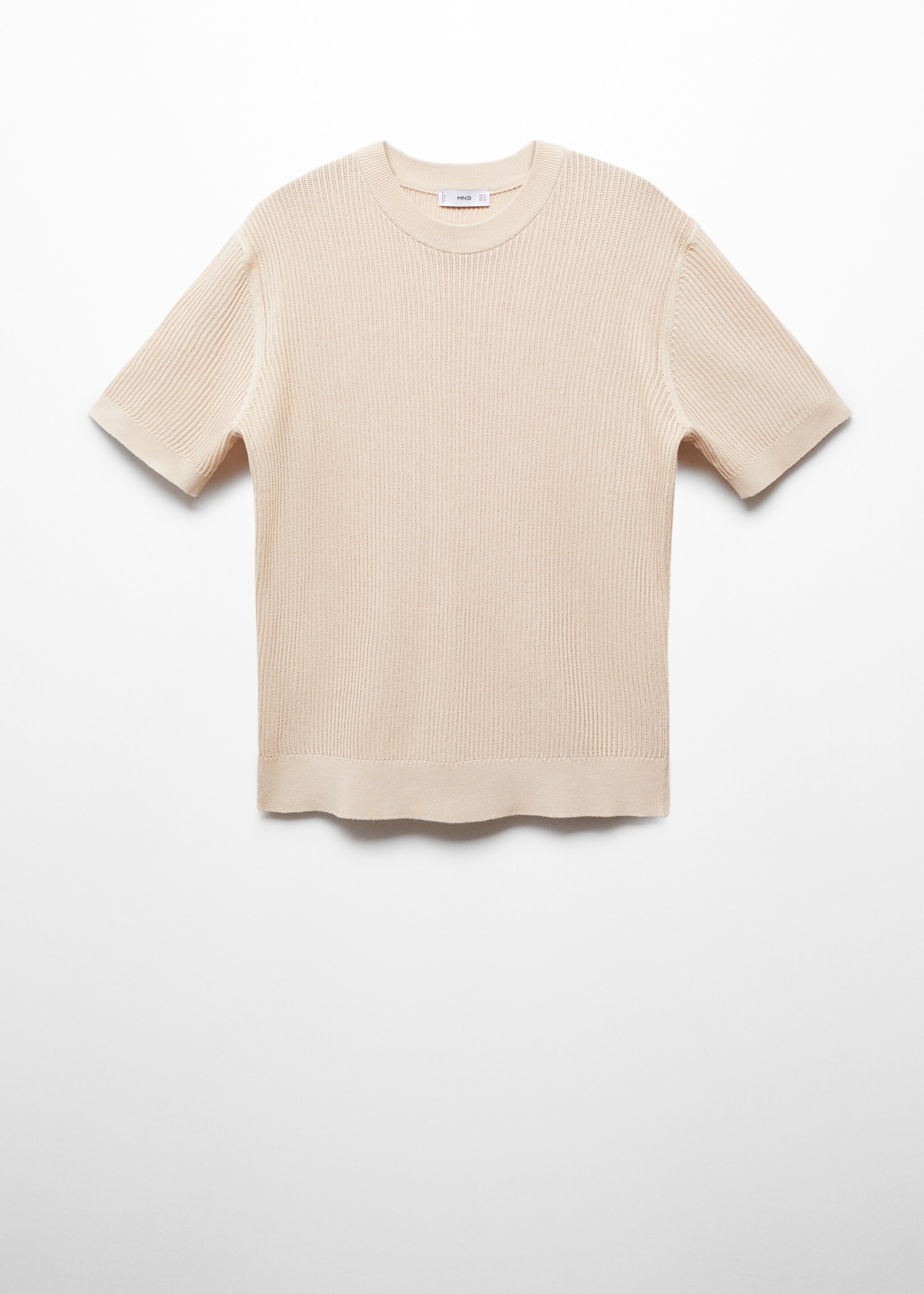 Ribbed cotton T-shirt - Article without model