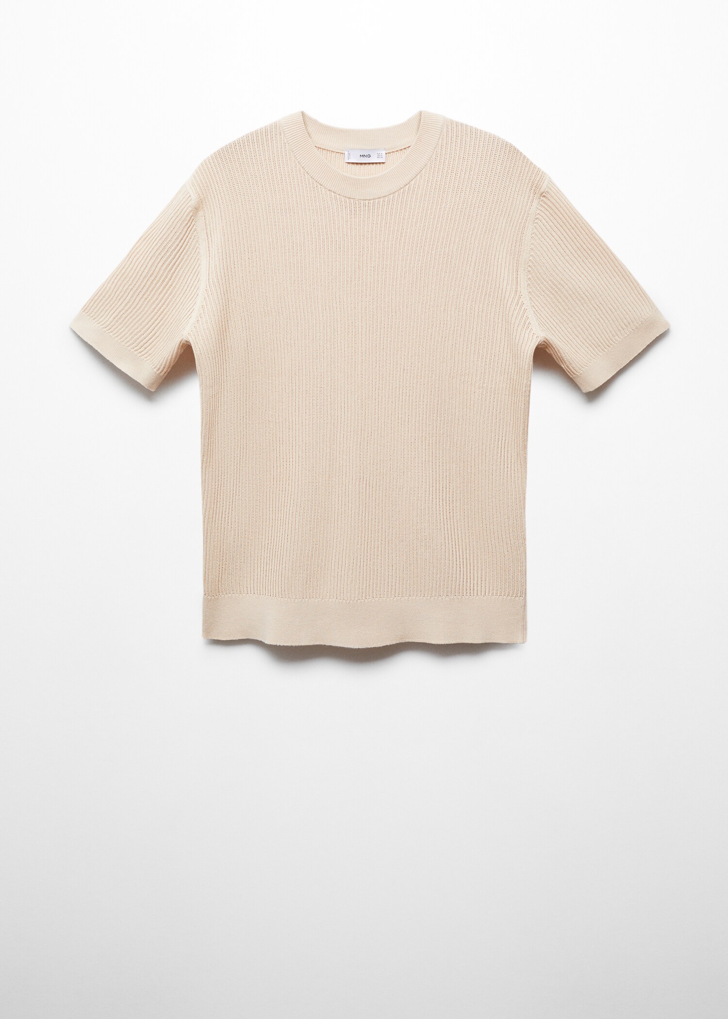 T-shirt coton côtelé - Article sans modèle