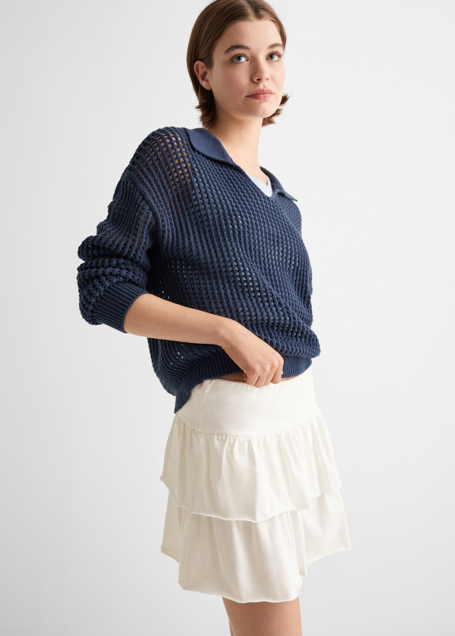 Ruffled cotton skirt - Medium plane