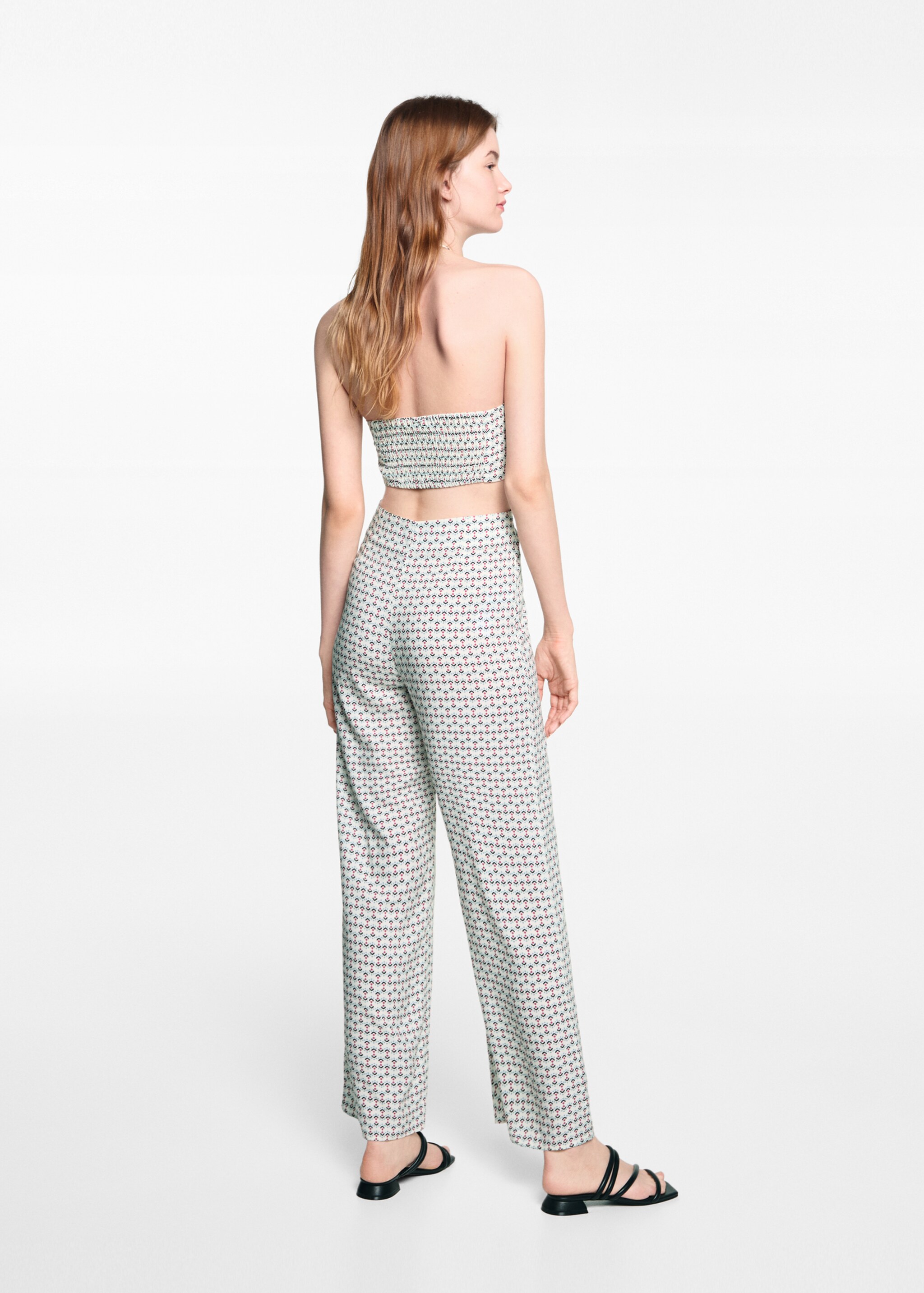 Printed jumpsuit with openings - Reverse of the article