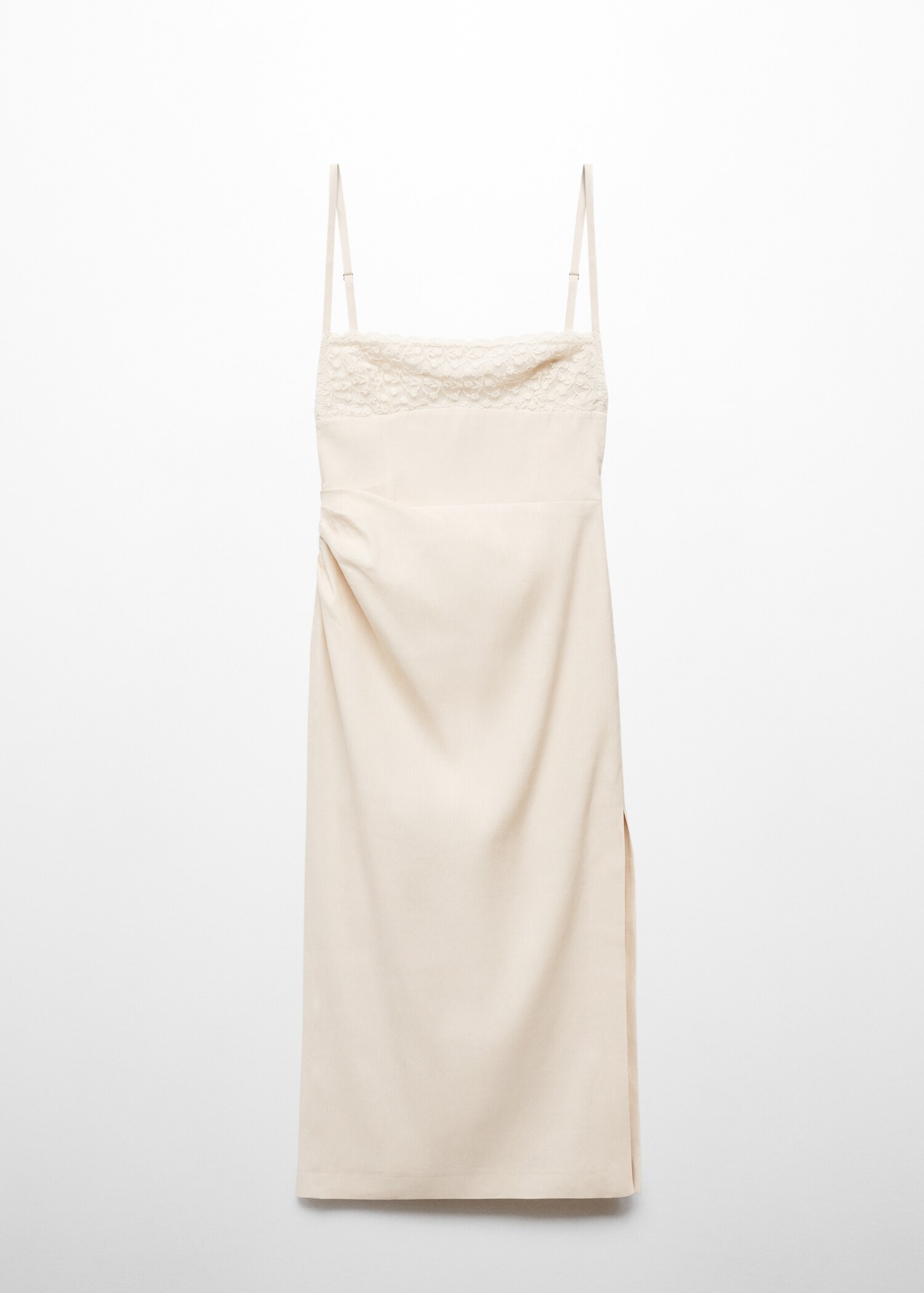 Leinenkleid mit Stickdetail - Artikel ohne Model