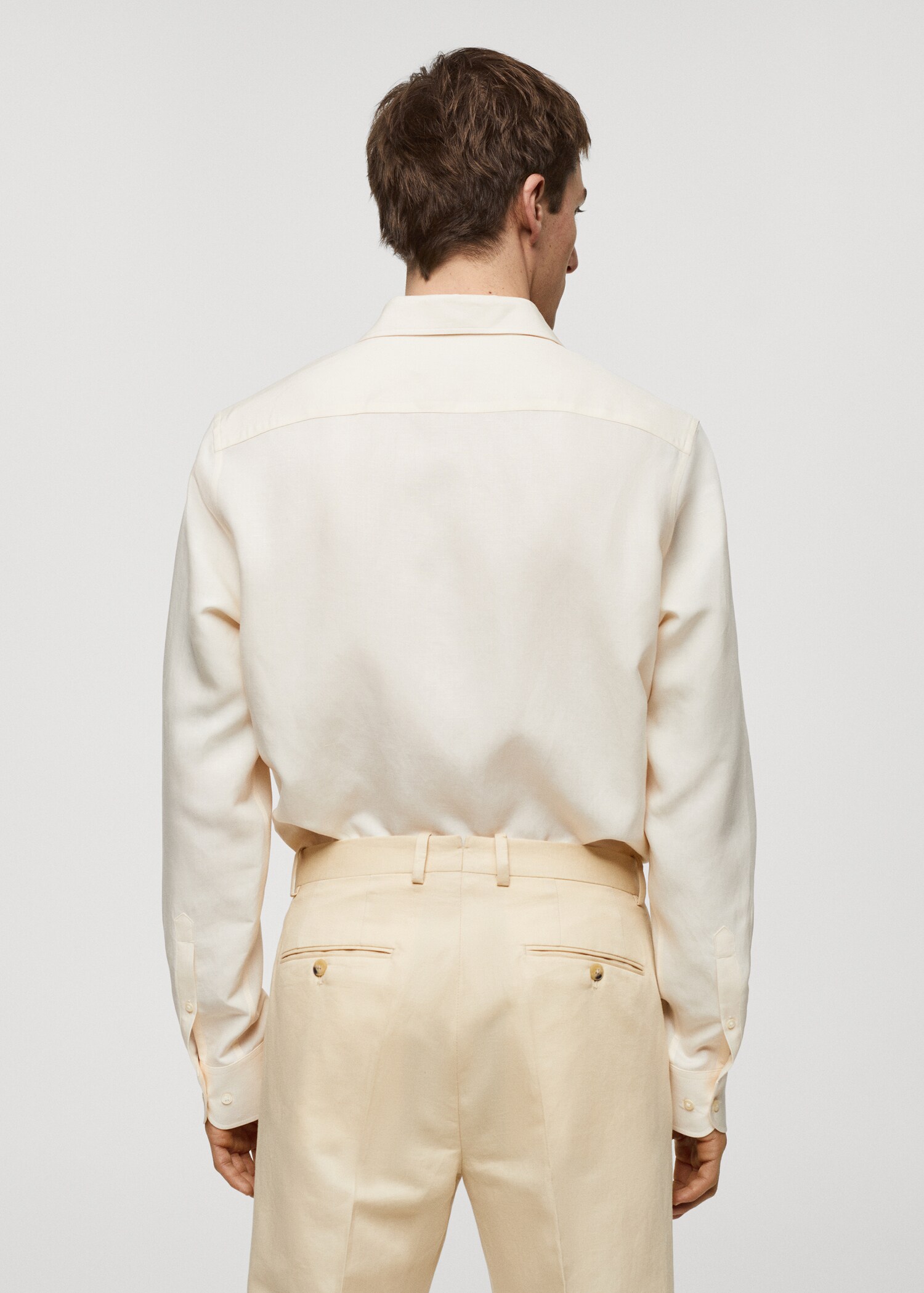 Slim-fit Tencel linen shirt - Reverse of the article