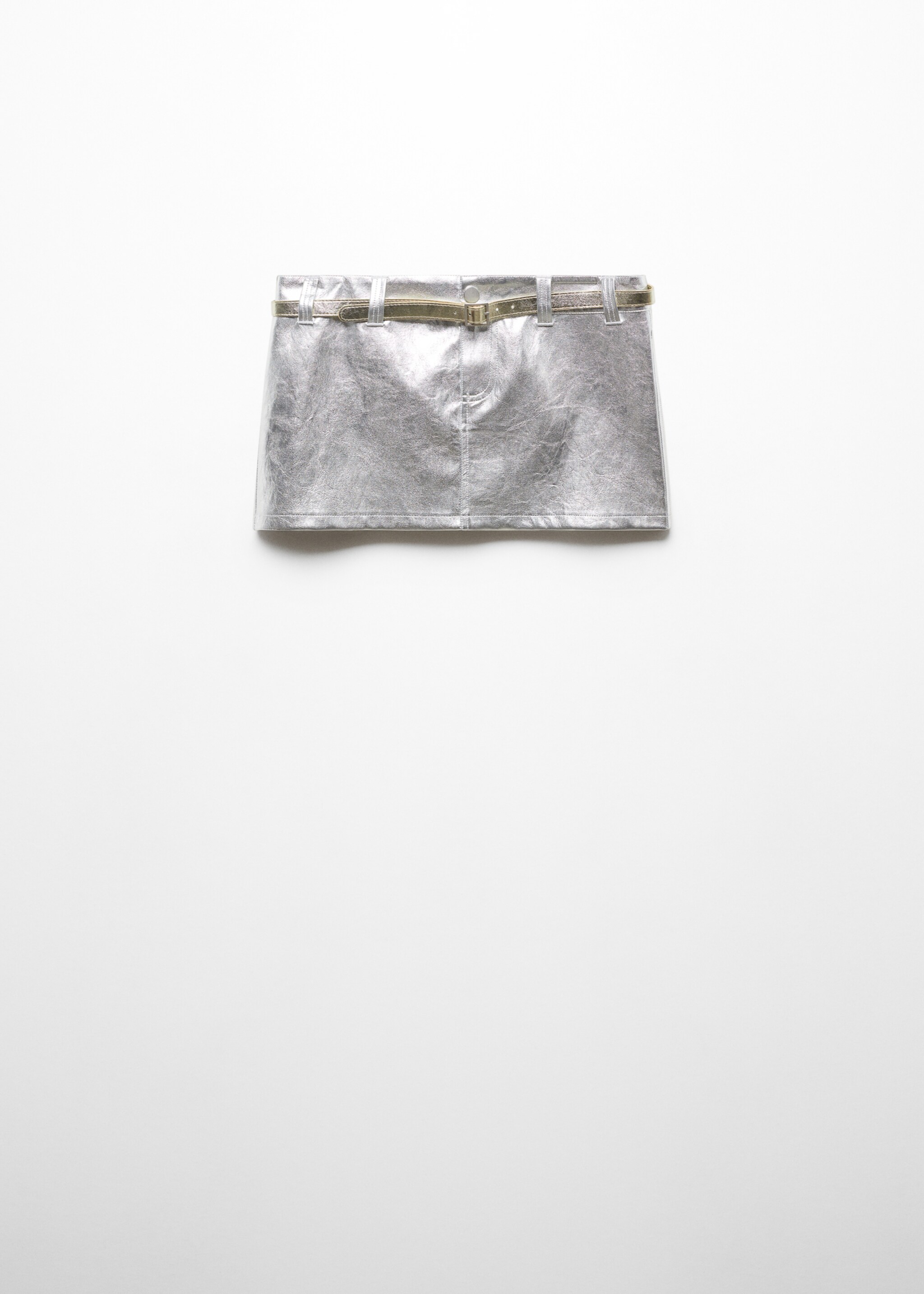 Metalická mini sukně s páskem - Zboží bez modelu