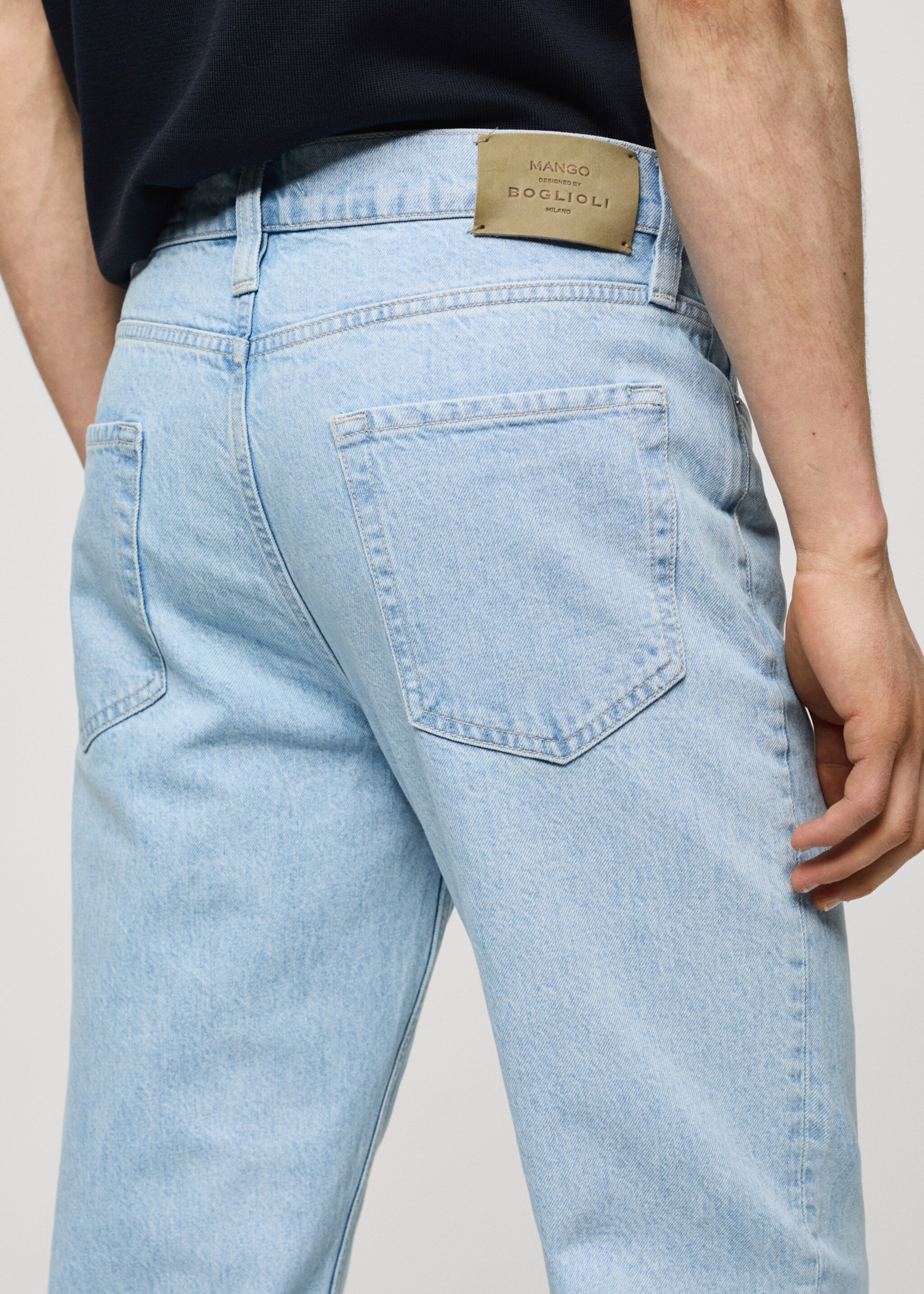 Jeans regular fit algodón tencel BERTO® - Detalle del artículo 4, Azul claro. Ref: 67077910-00.