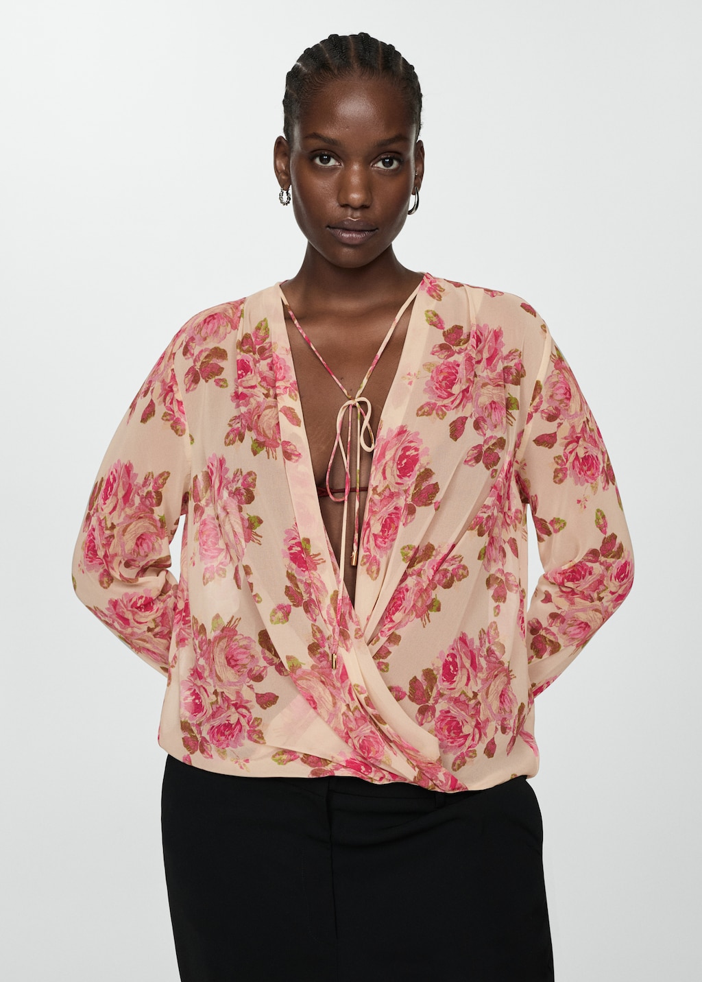 売れ筋商品|||タハリエーエスエル  カットソー トップス レディース Women's Floral-Print Plisse Blouse Sand Jungle Sleeveless printed blouse - Women | MANGO USA