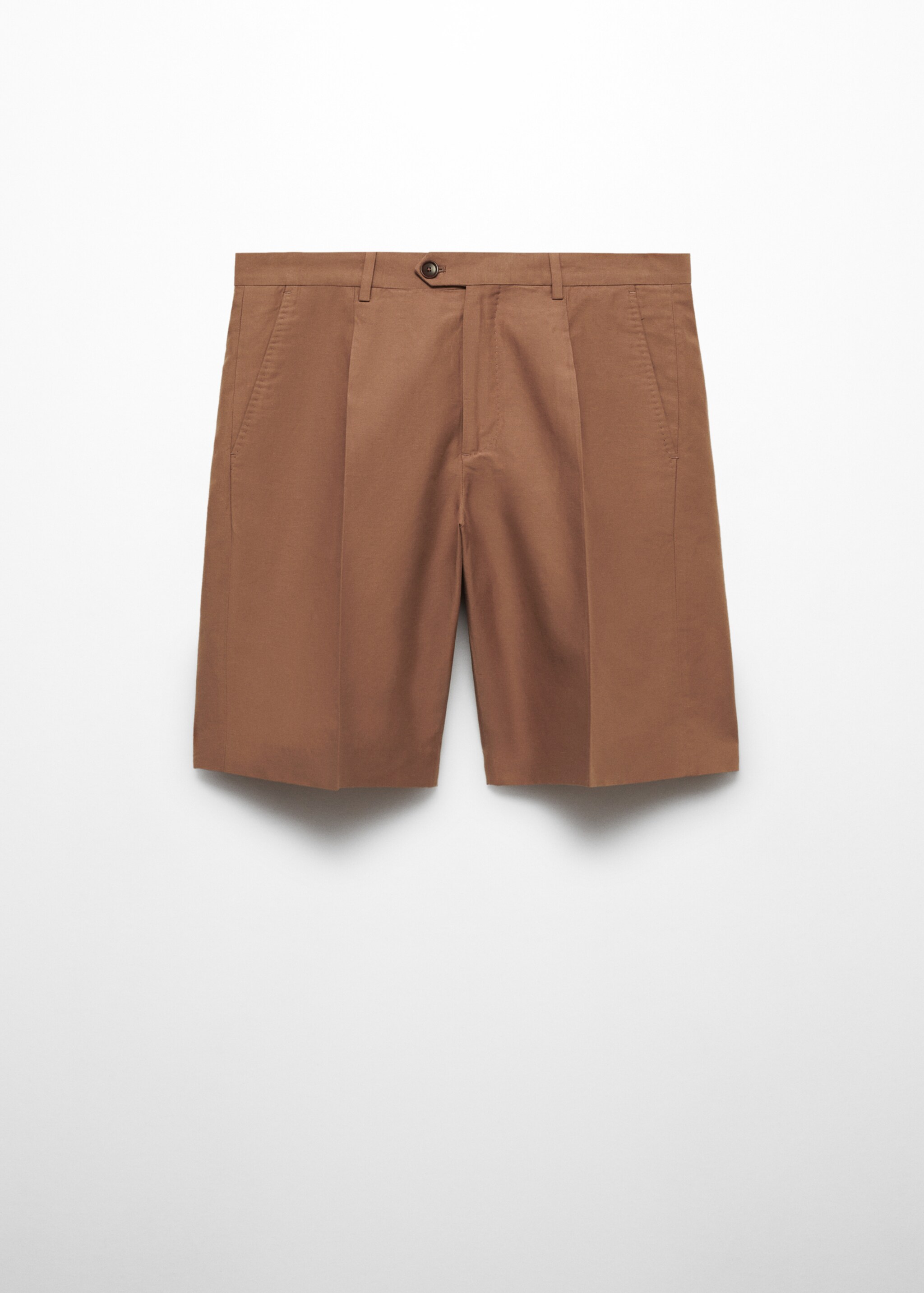 Cotton linen suit bermuda shorts - Article without model, Burnt Orange. Ref: 67078267-00.
