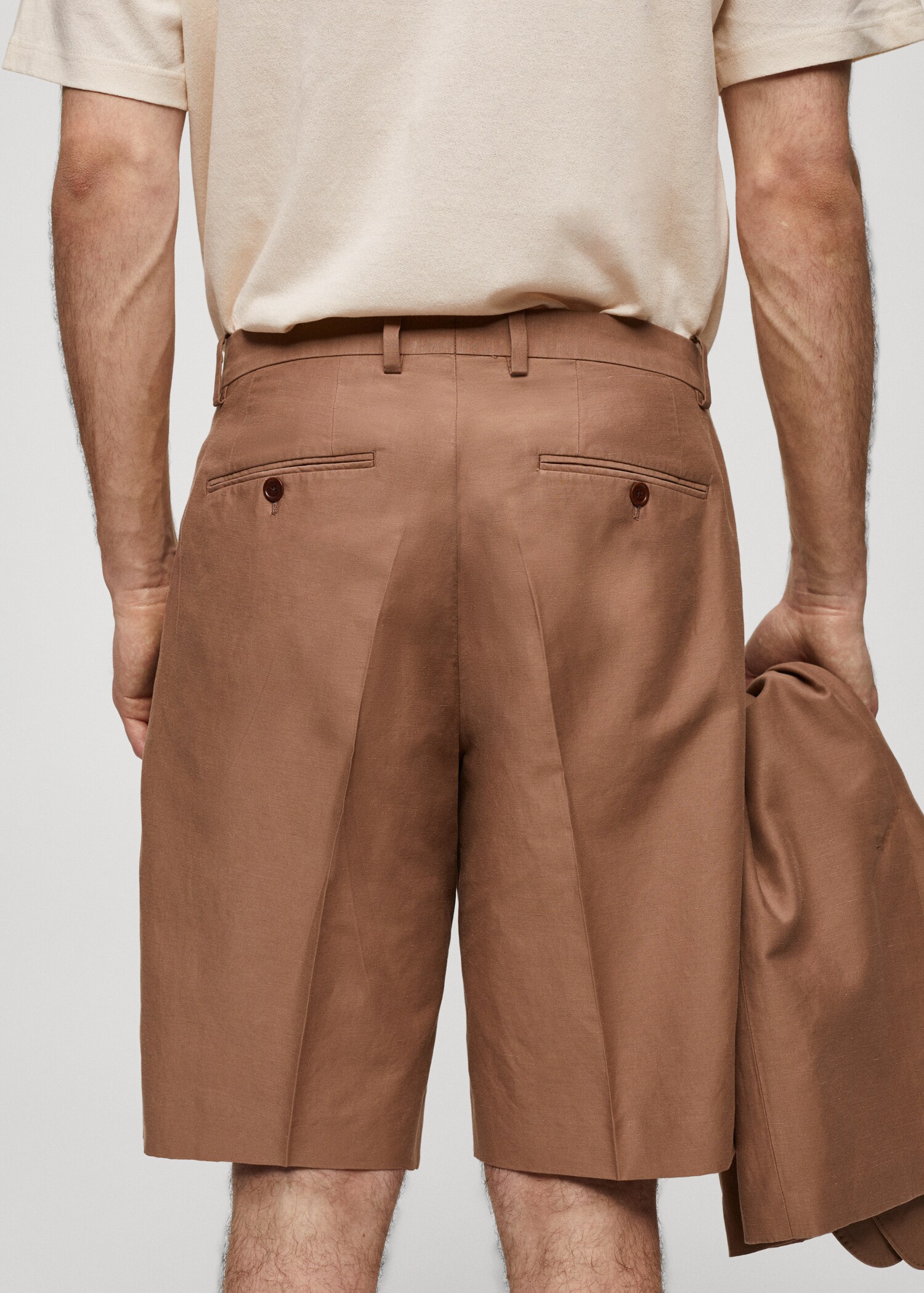 Cotton linen suit bermuda shorts - Details of the article 4