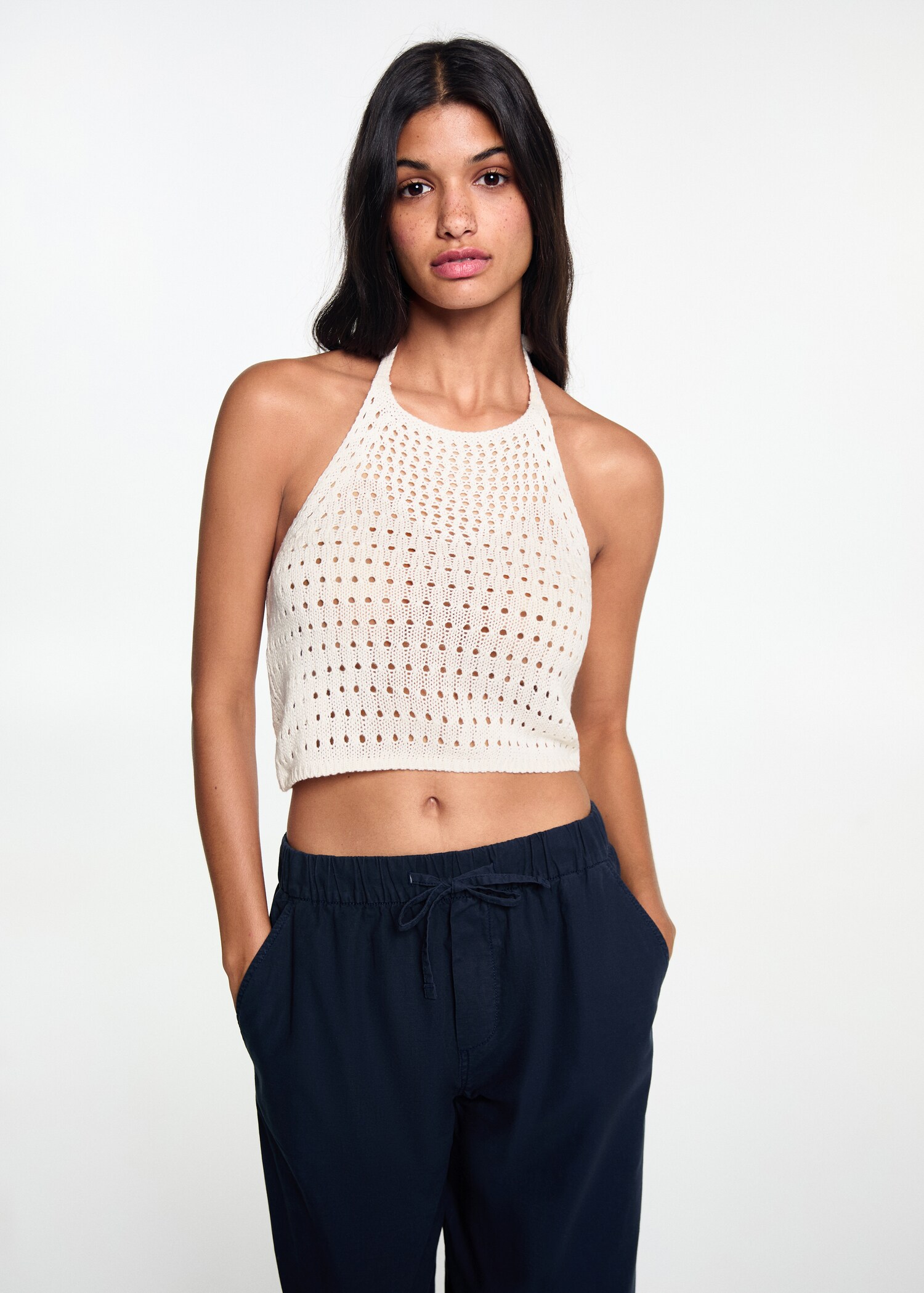Top crochet emmanchures américaines - Plan moyen