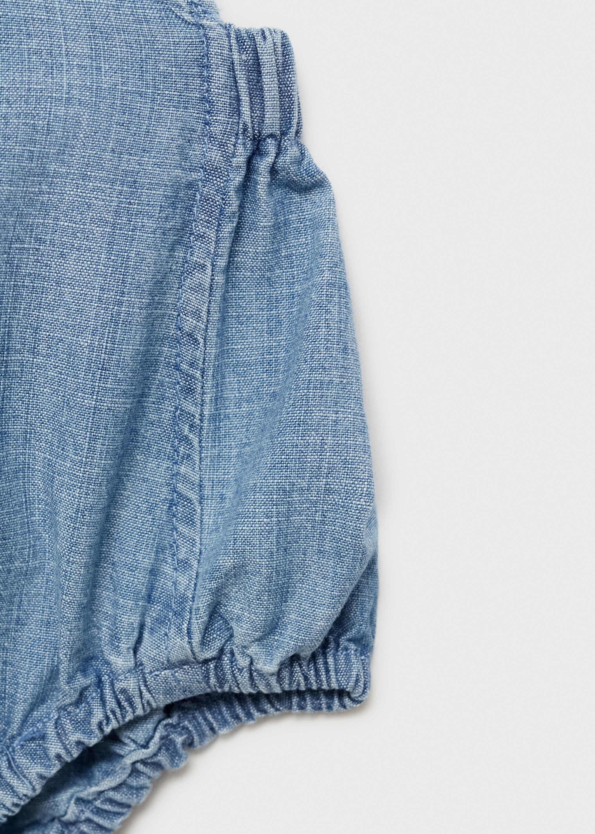 Cotton one-piece suit - Details of the article 0, Light Blue. Ref: 67078275-00.