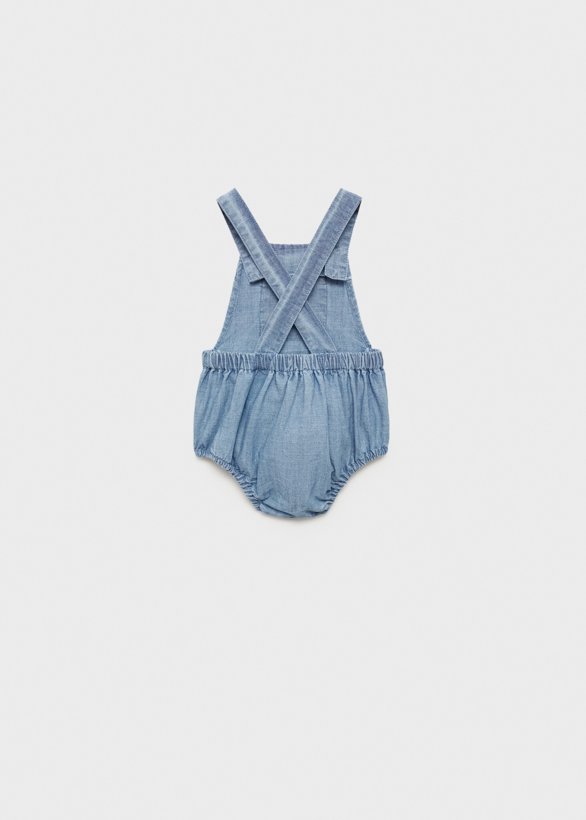 Cotton one-piece suit - Reverse of the article, Light Blue. Ref: 67078275-00.