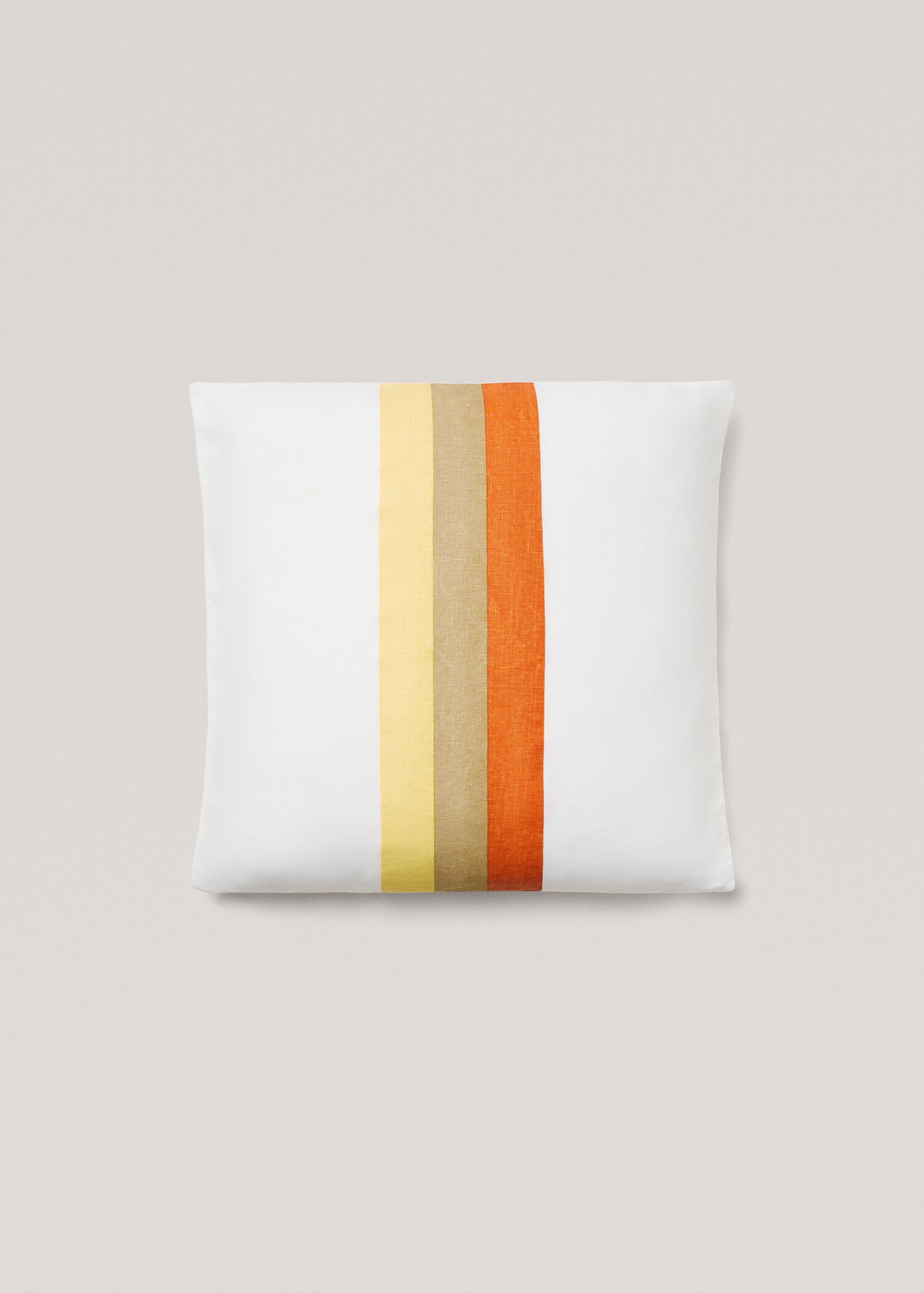 100% linen striped cushion cover 50x50cm - Article without model