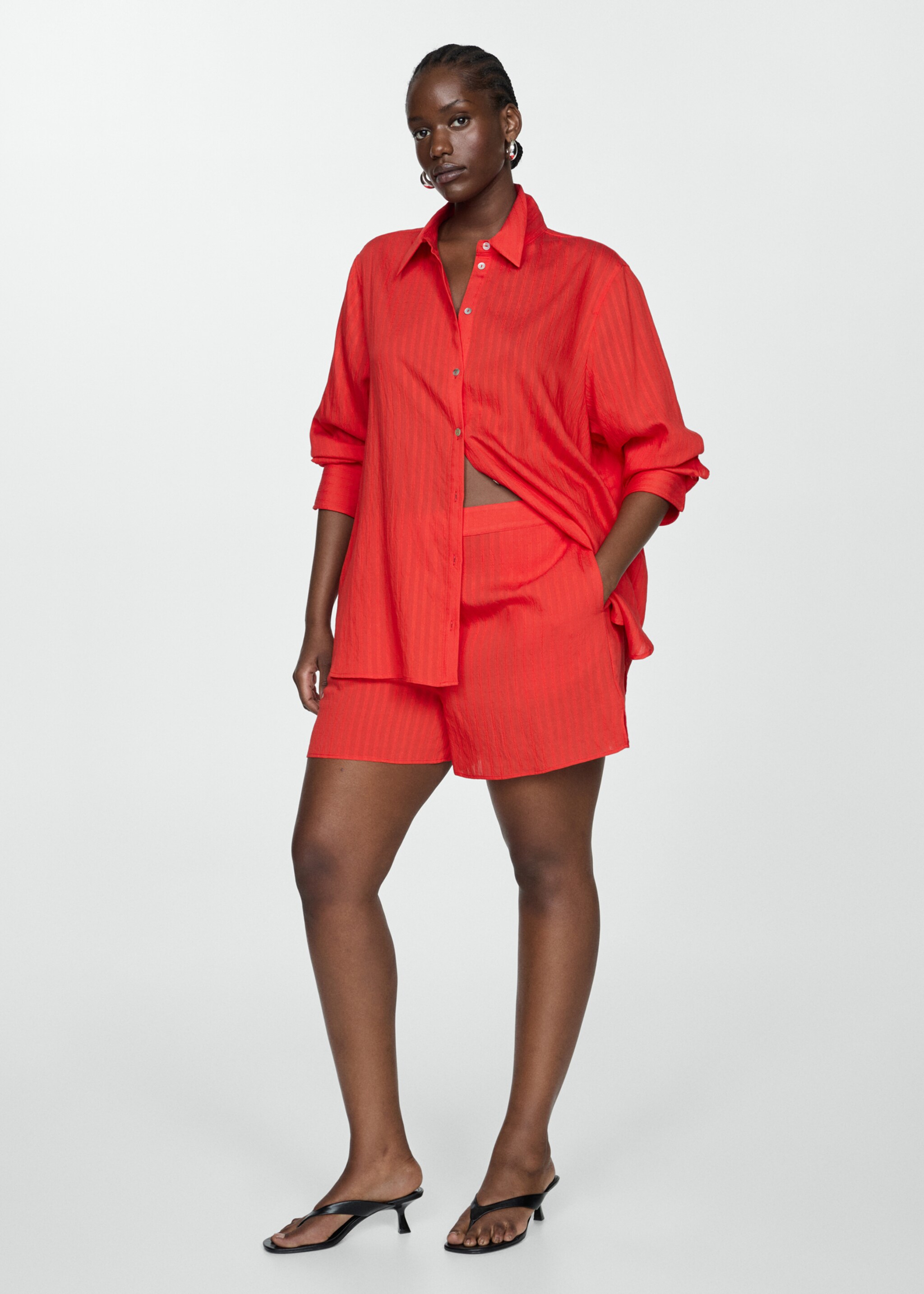 Stripe-printed shorts - Details of the article 3