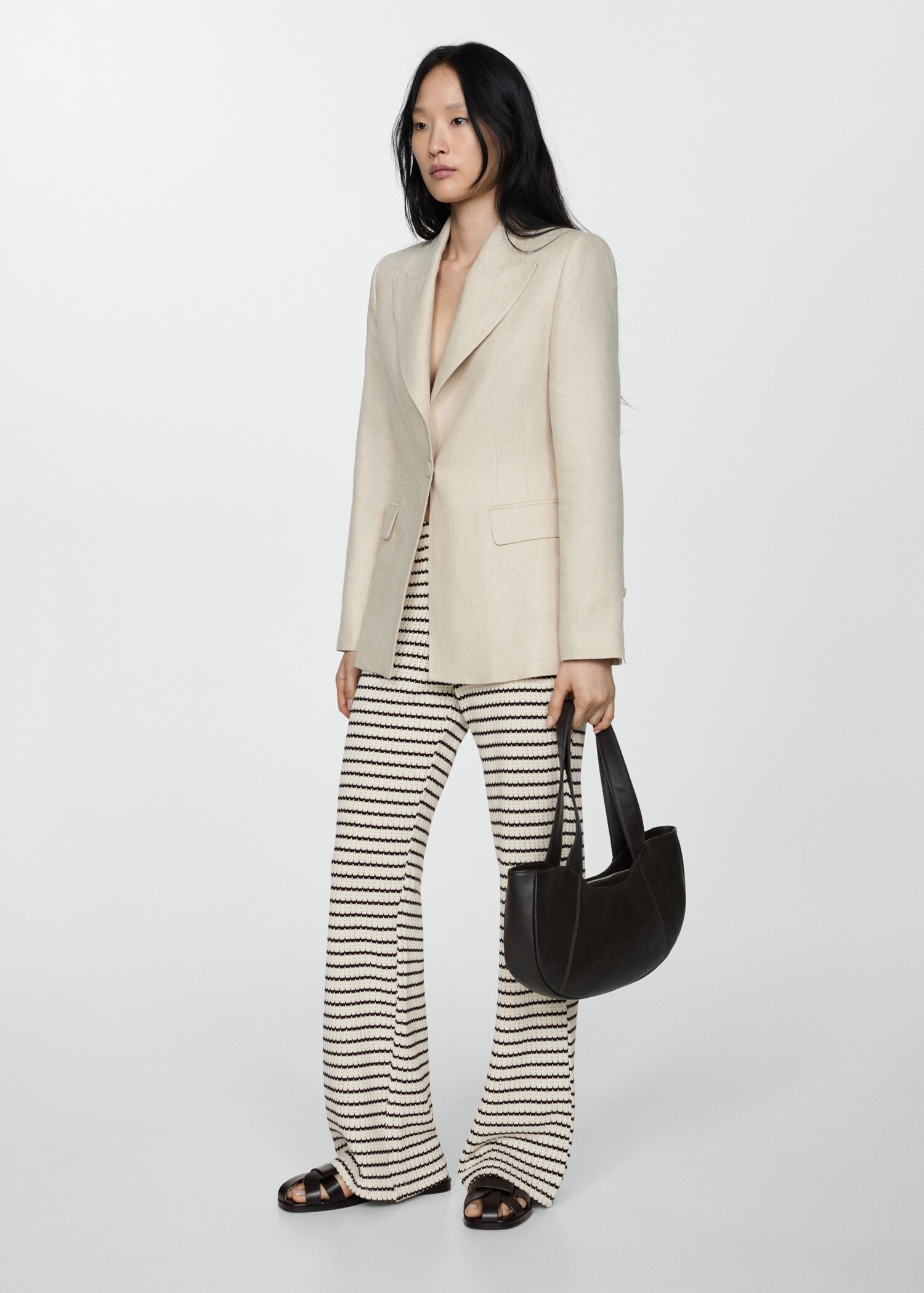 Crochet striped trousers - Details of the article 2