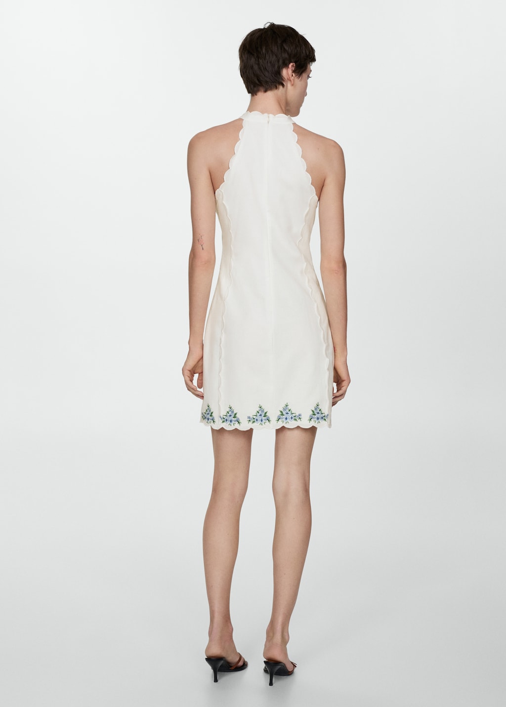 Bow embroidered dress - Women | MANGO OUTLET USA