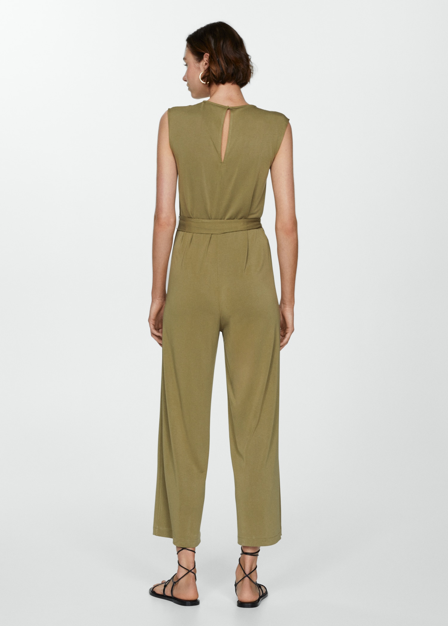 Bow long jumpsuit Women MANGO OUTLET USA - Main Image