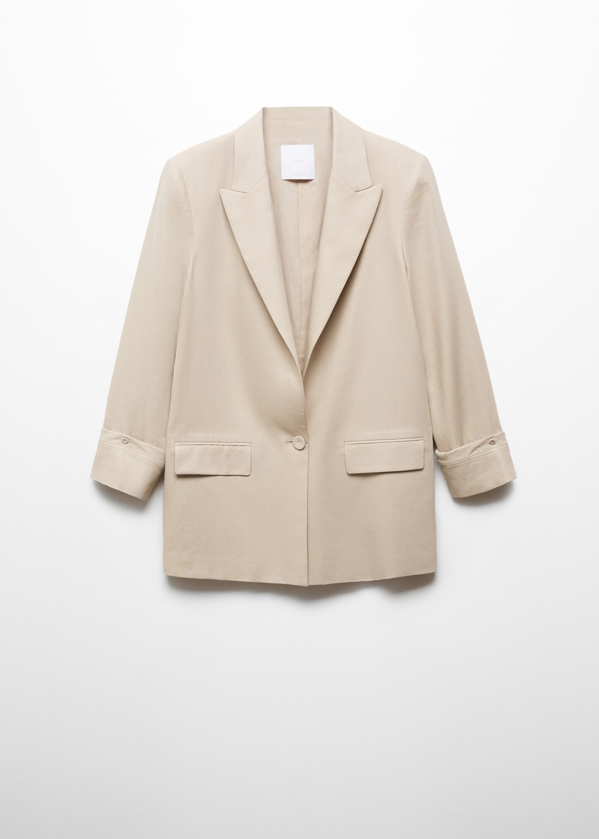 Linen jacket with buttoned cuffs - Article without model