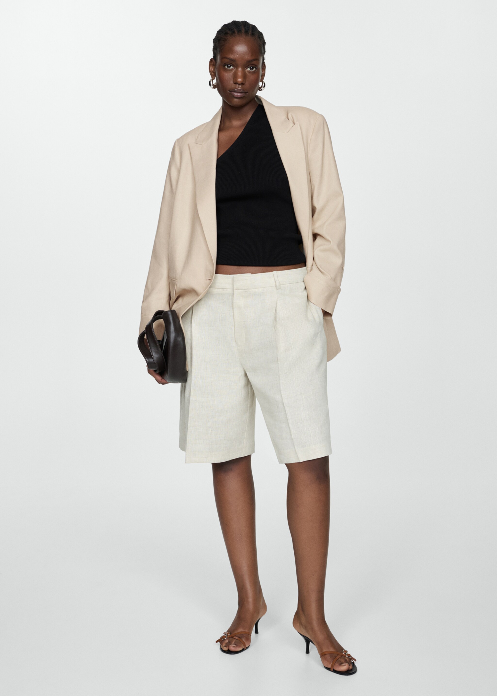 Linen jacket with buttoned cuffs - Details of the article 3