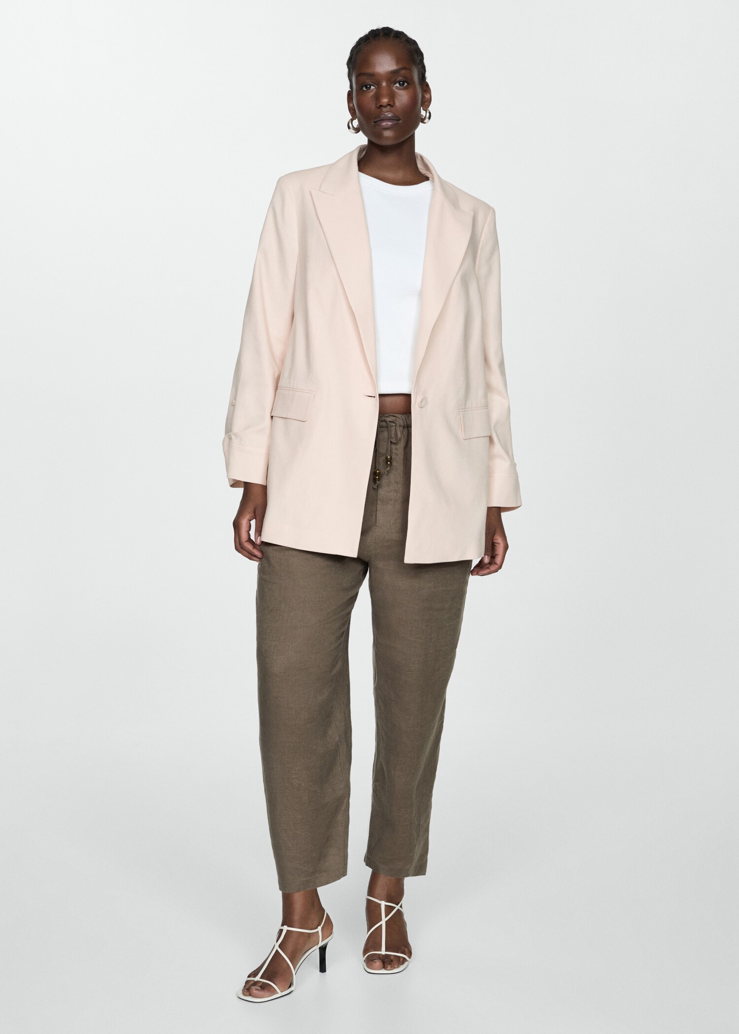 Linen jacket with buttoned cuffs - Details of the article 3