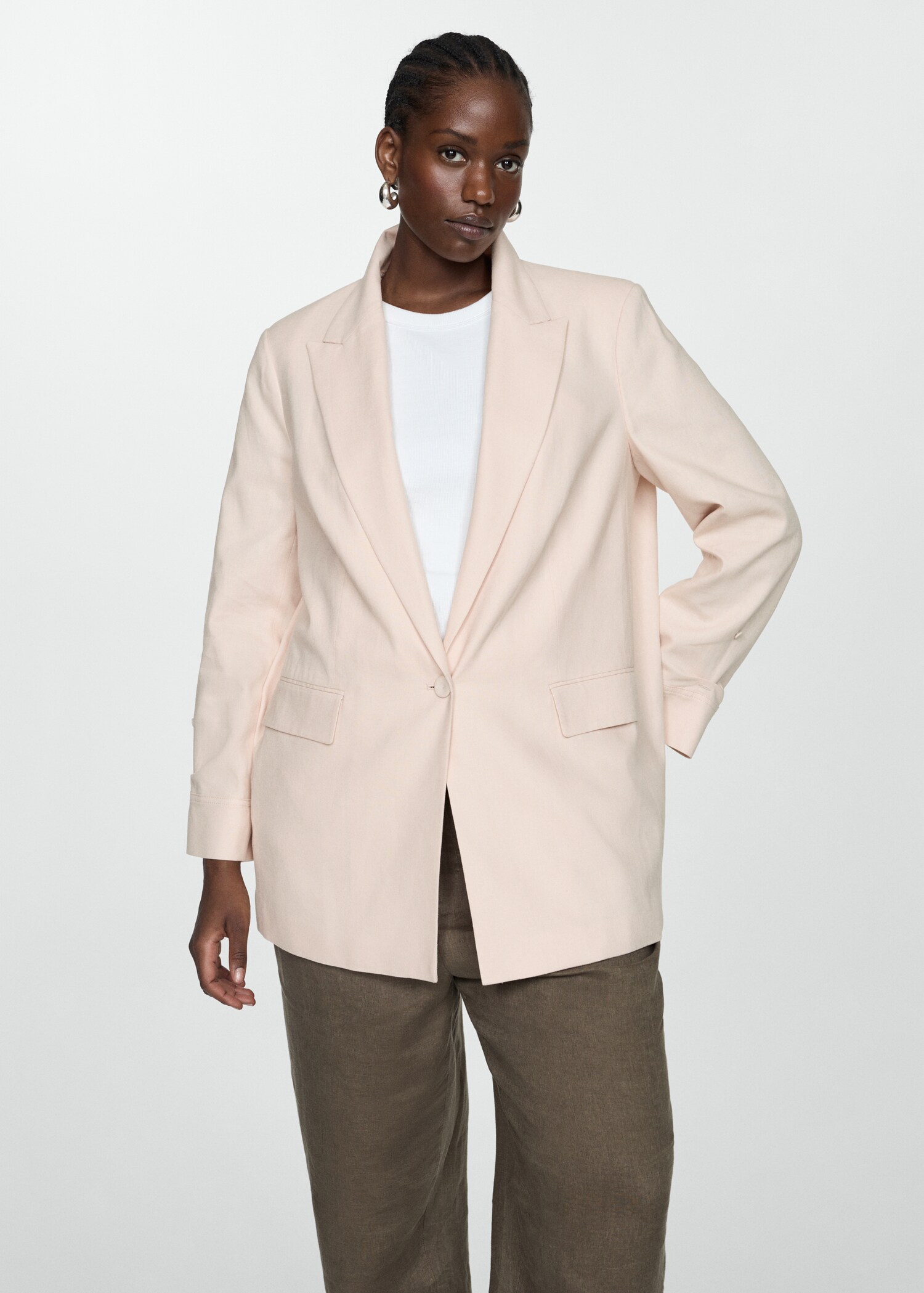 Linen jacket with buttoned cuffs - Details of the article 5