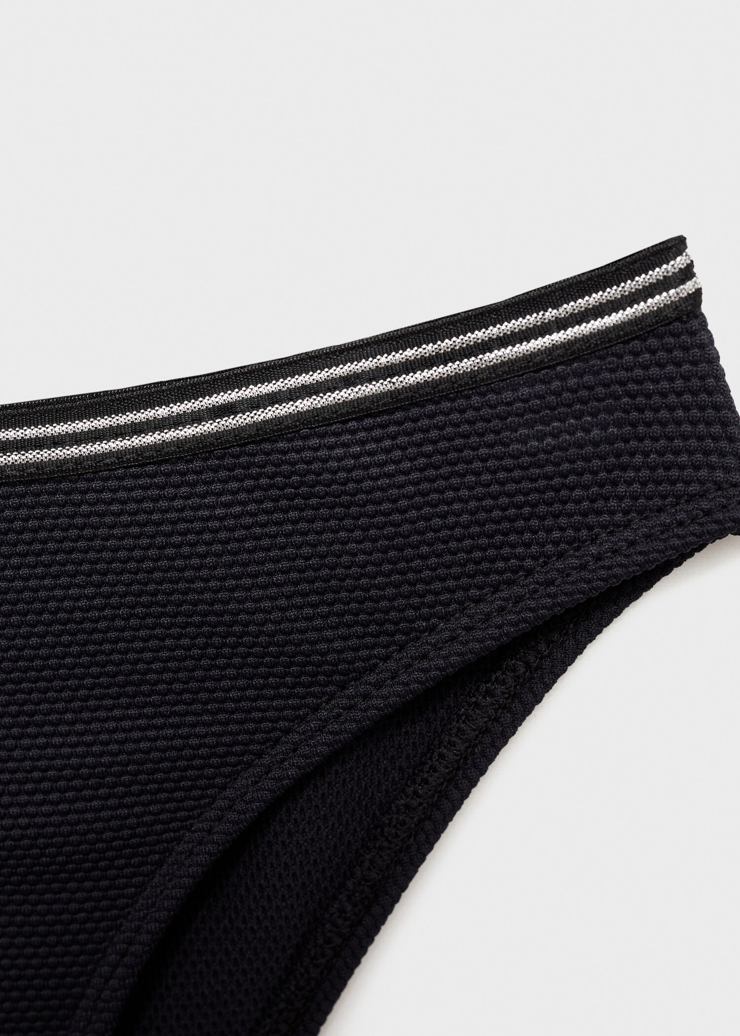 Asymmetrical textured bikini - Details of the article 0