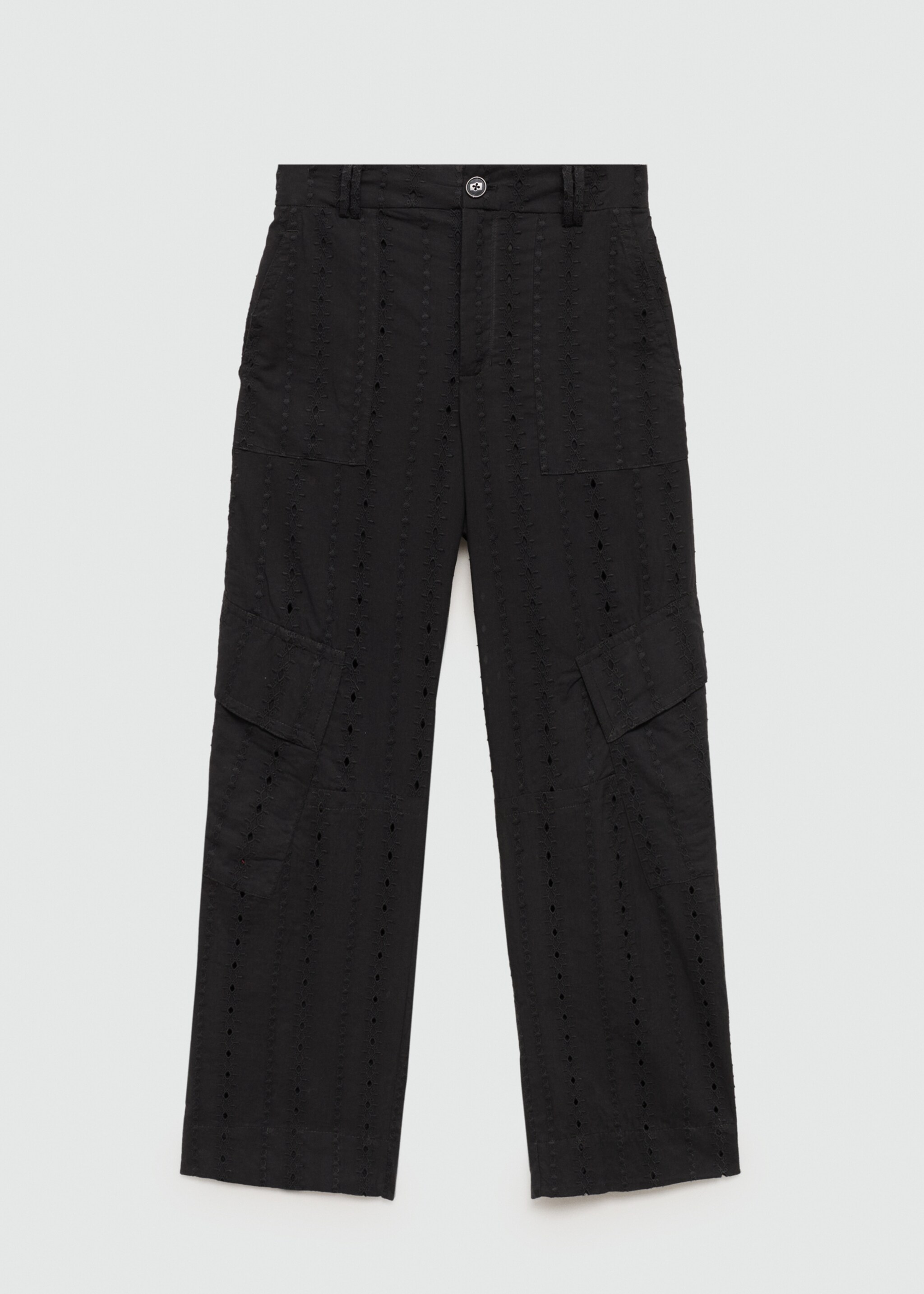 Embroidered cargo trousers - Article without model