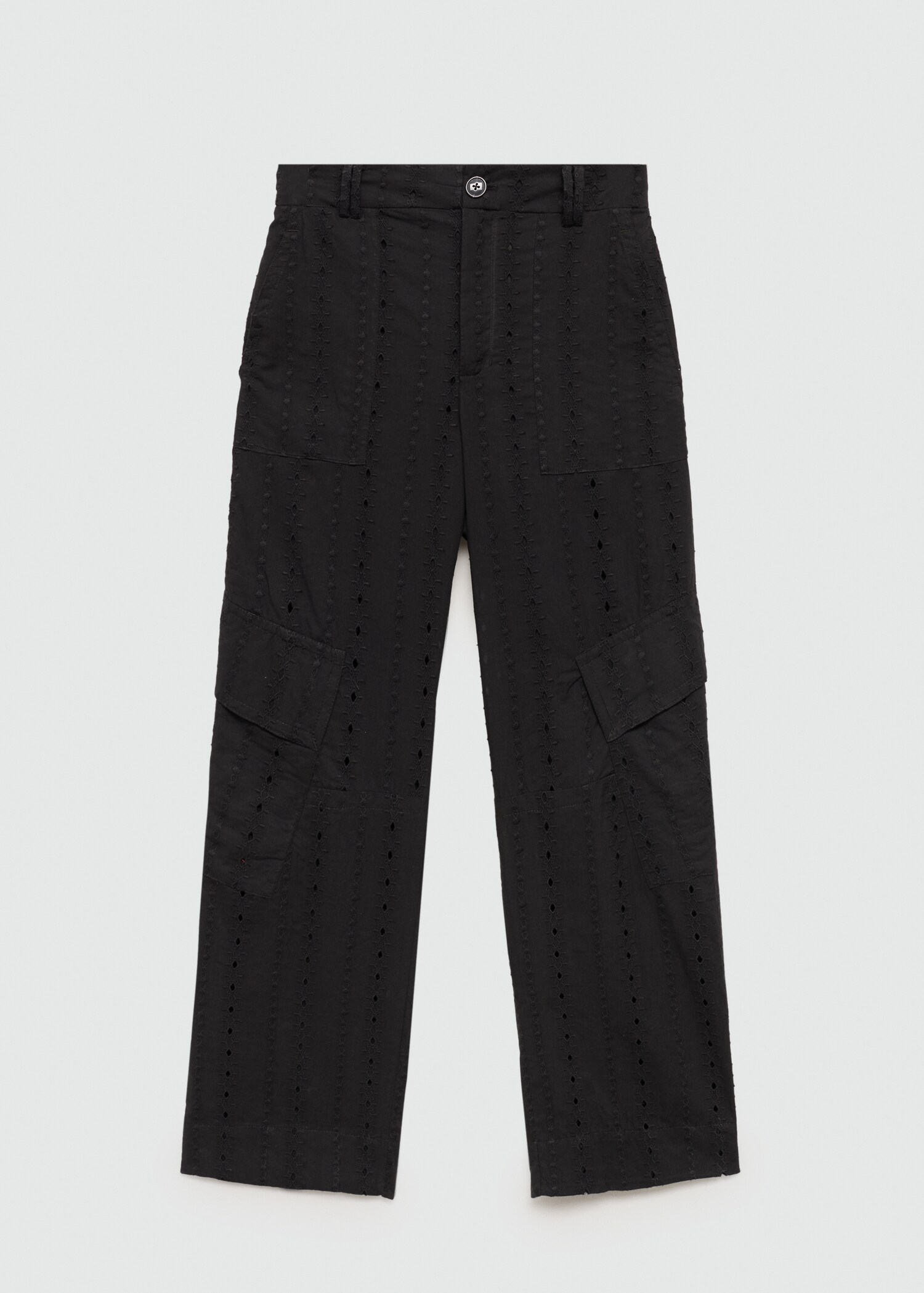 Embroidered cargo trousers - Article without model