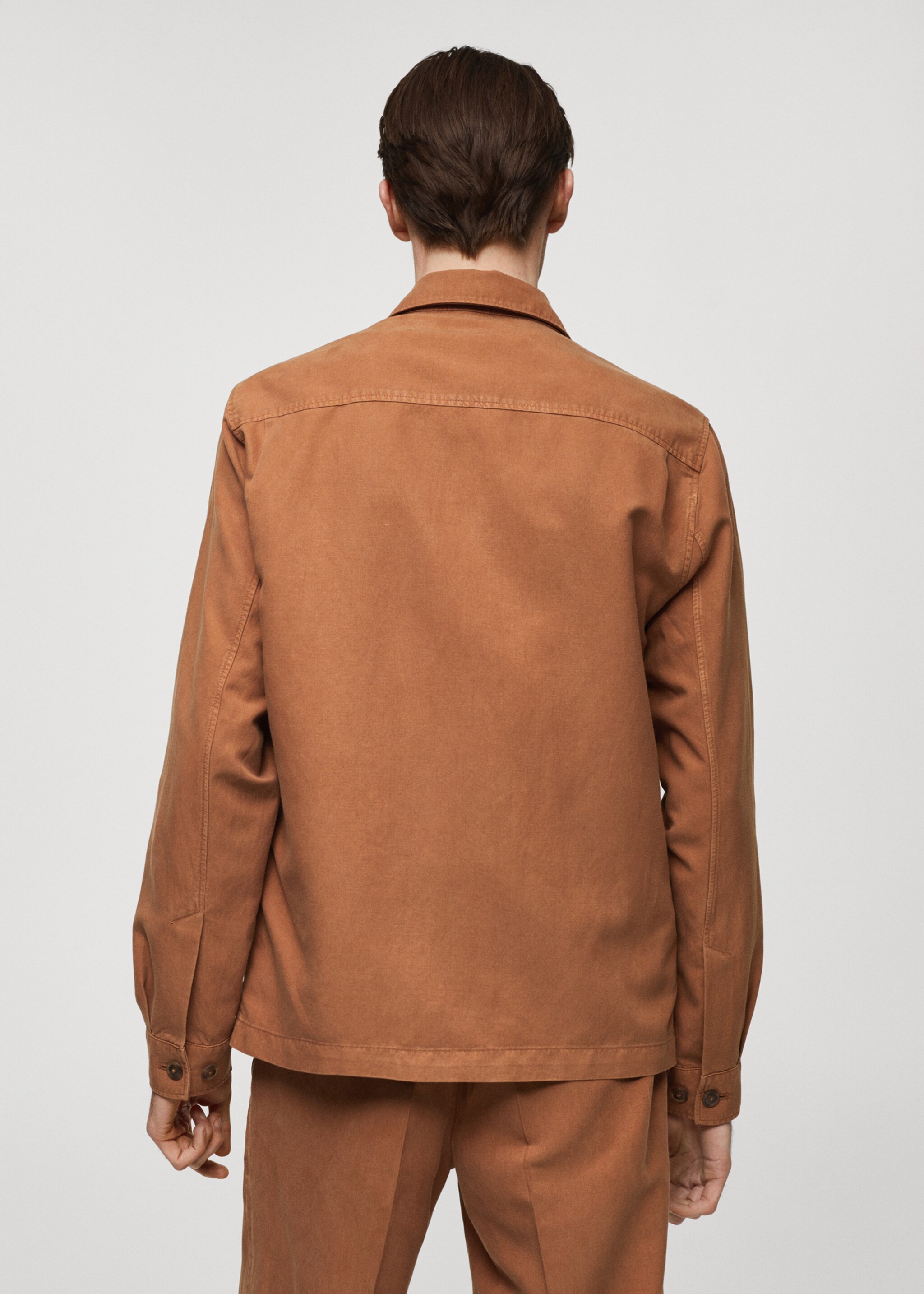 Sobrecamisa slim fit tencel lli - Revers de l'article